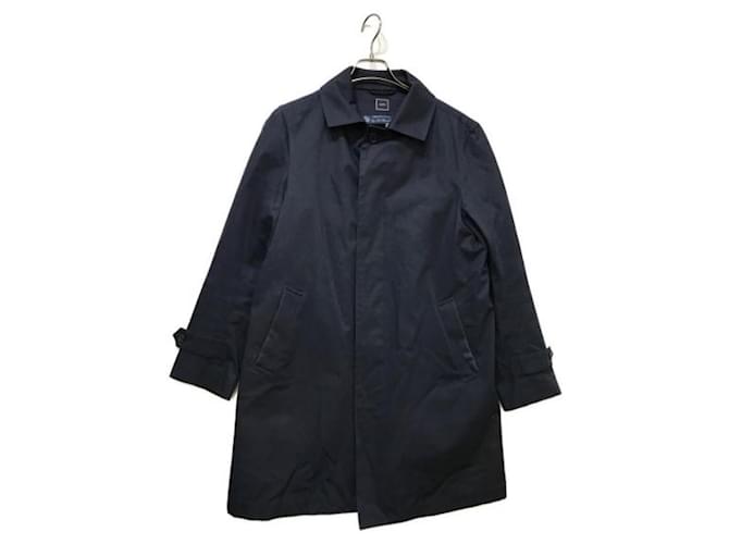 *** LORO PIANA Cappotto con collo in acciaio inox con fodera Blu navy