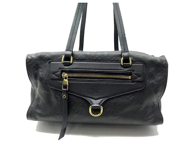 BORSA A MANO ISPIRATA LOUIS VUITTON93415 BORSA IN PELLE CON STAMPA MONOGRAMMA Blu