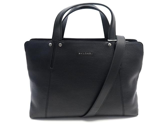 NUOVA BORSA BULGARI PORTA DOCUMENTI OCTO 36595 NUOVA CARTELLA IN PELLE NERA Nero