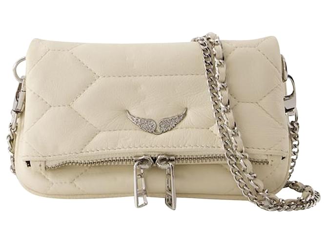 Borsa Hobo Rock Nano - Zadig & Voltaire - Pelle - Bianca Beige