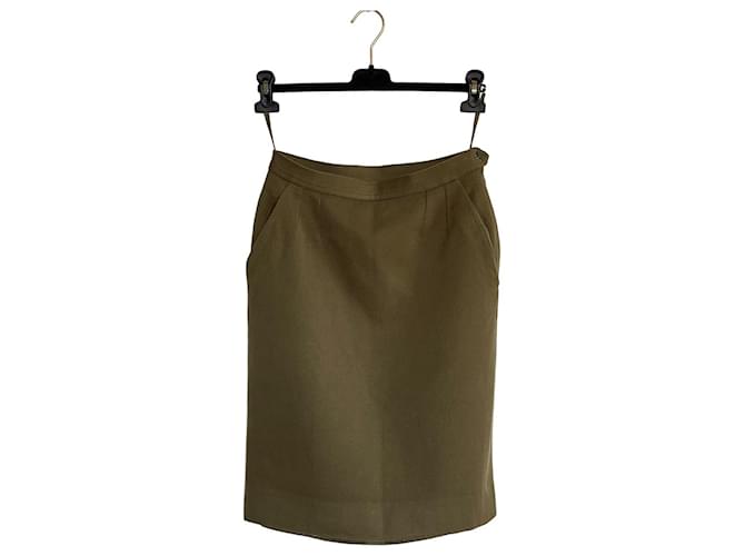 Yves Saint Laurent Gonna di media lunghezza Cachi