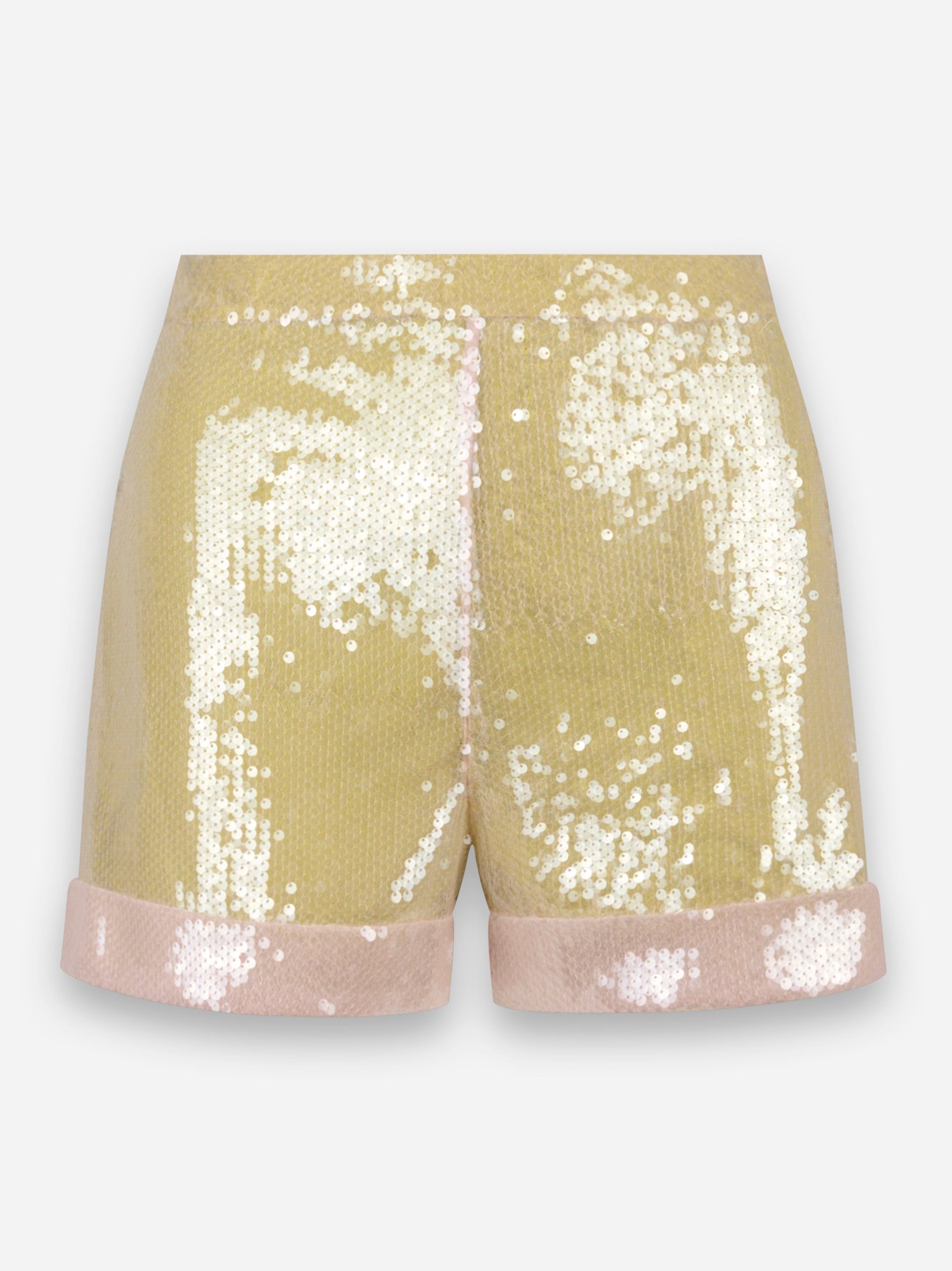 Shorts con paillettes Verde