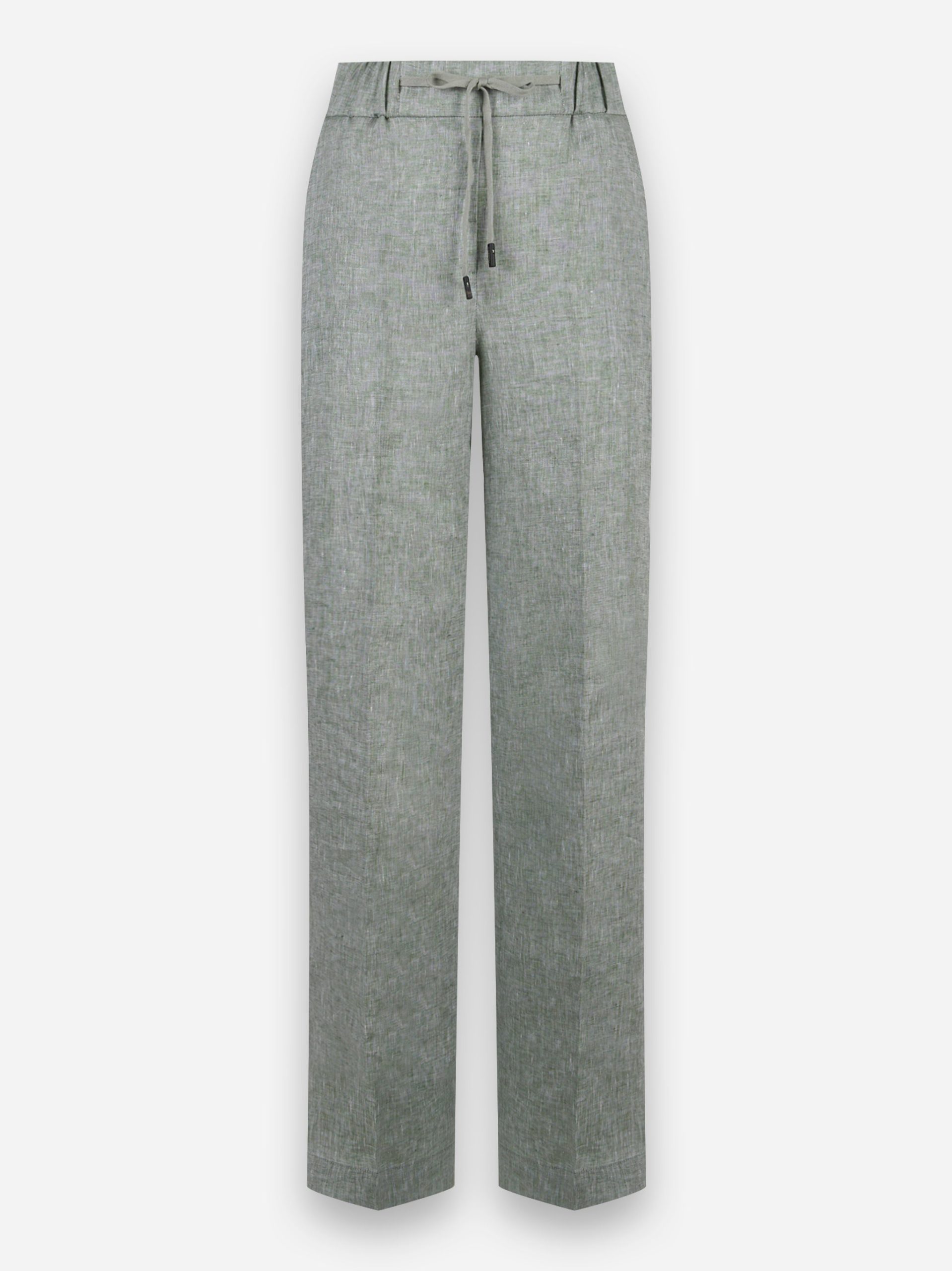 Pantalone in tela leggera di puro lino Verde
