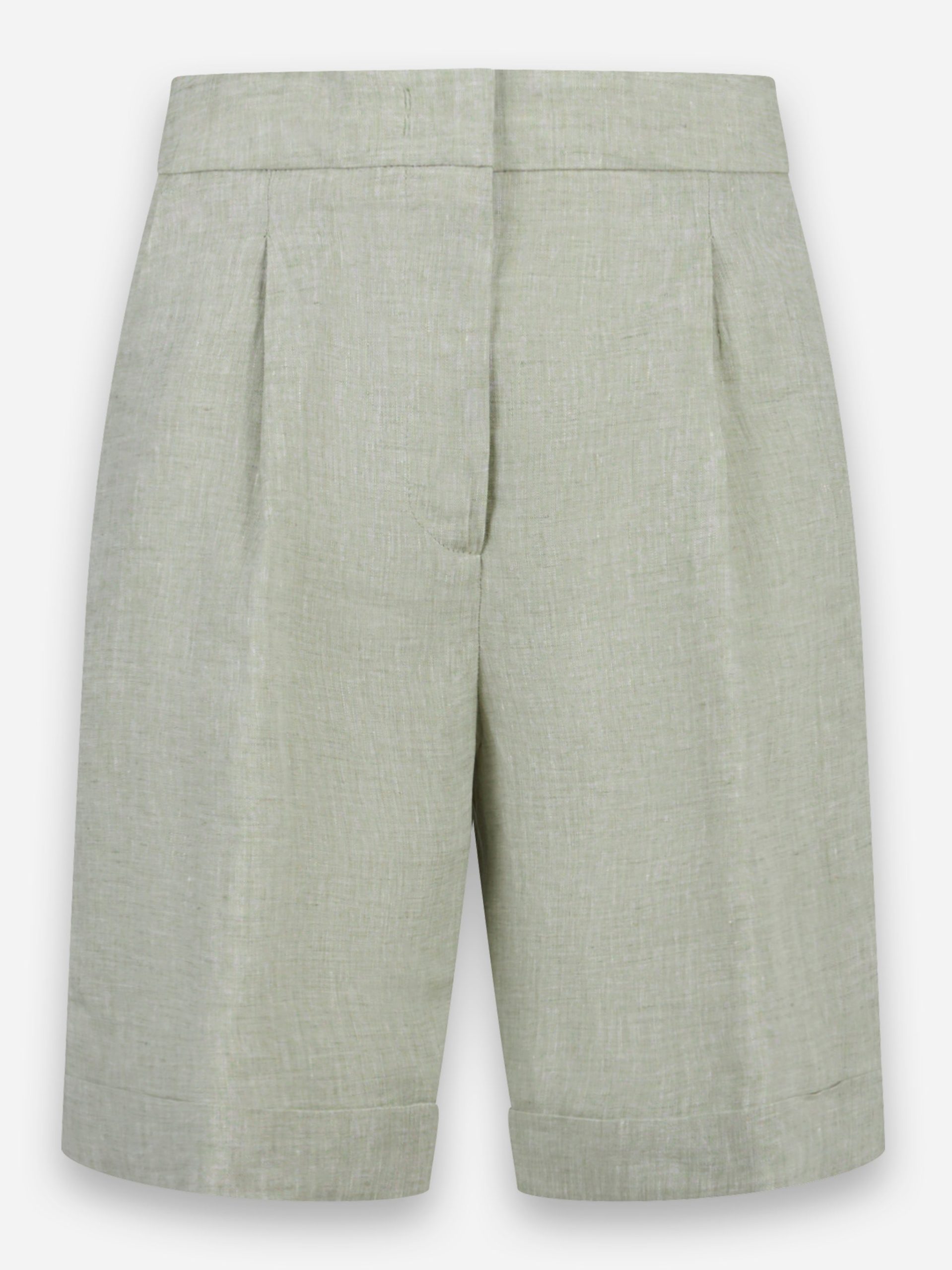 Shorts in
tela di lino delavè Verde
