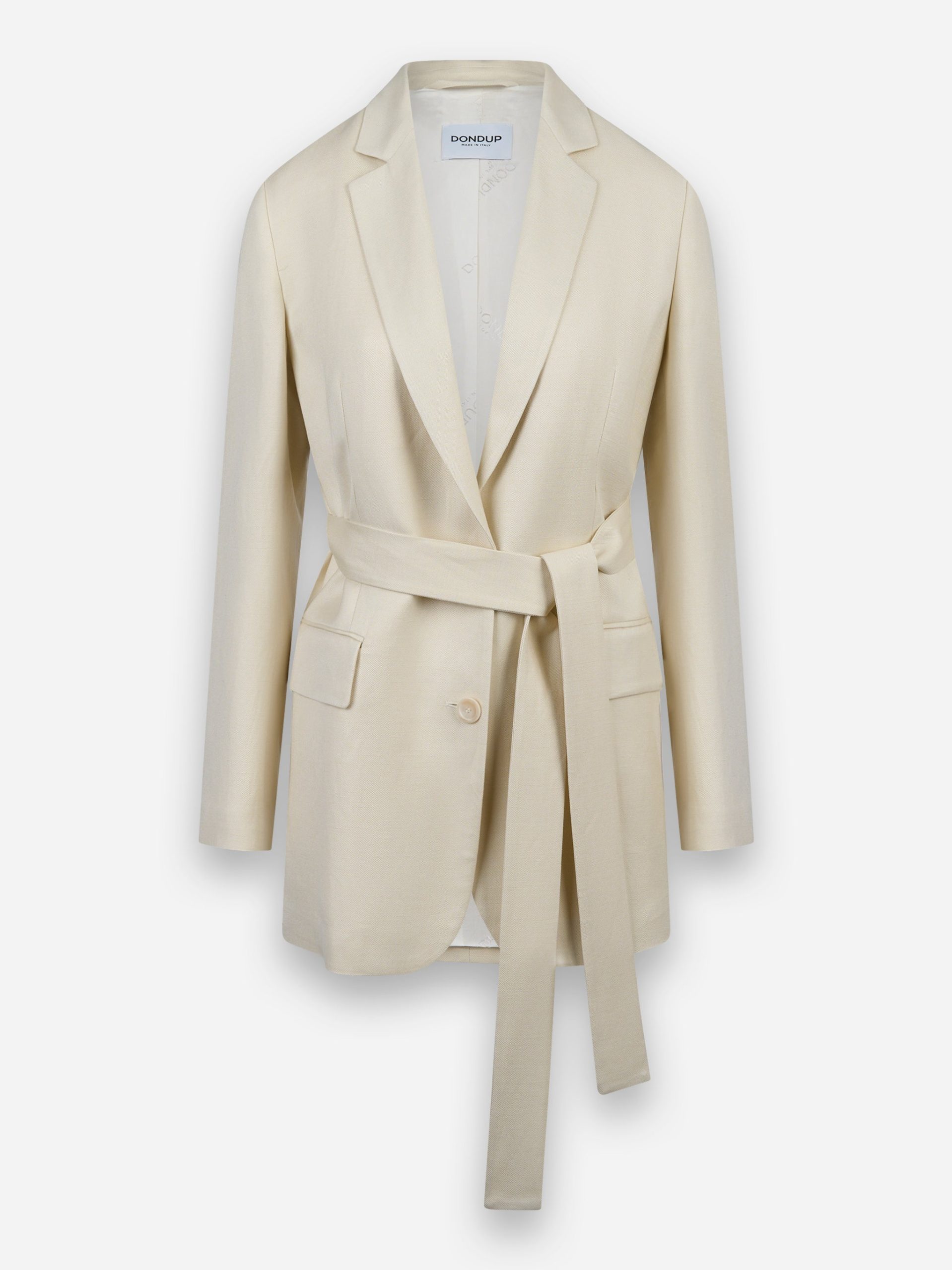 Blazer con cintura Bianco
