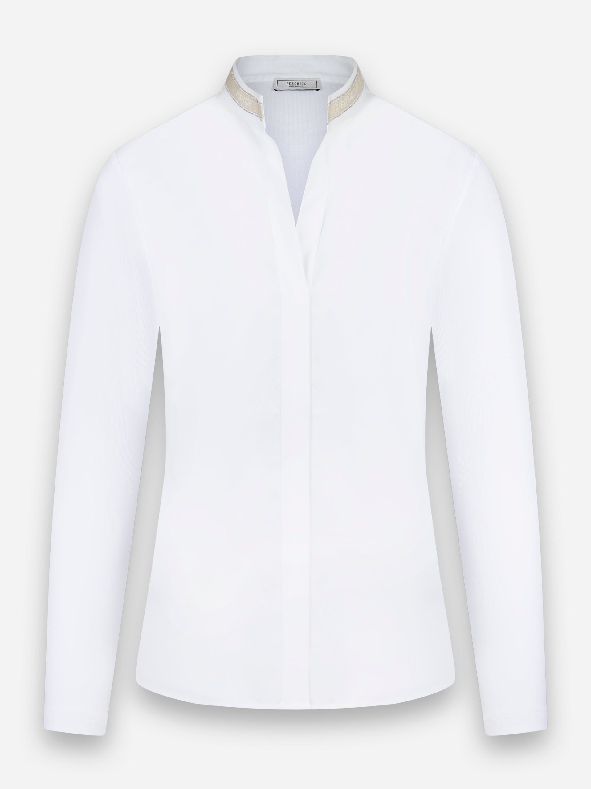 Camicia in popeline di cotone strecth Bianco