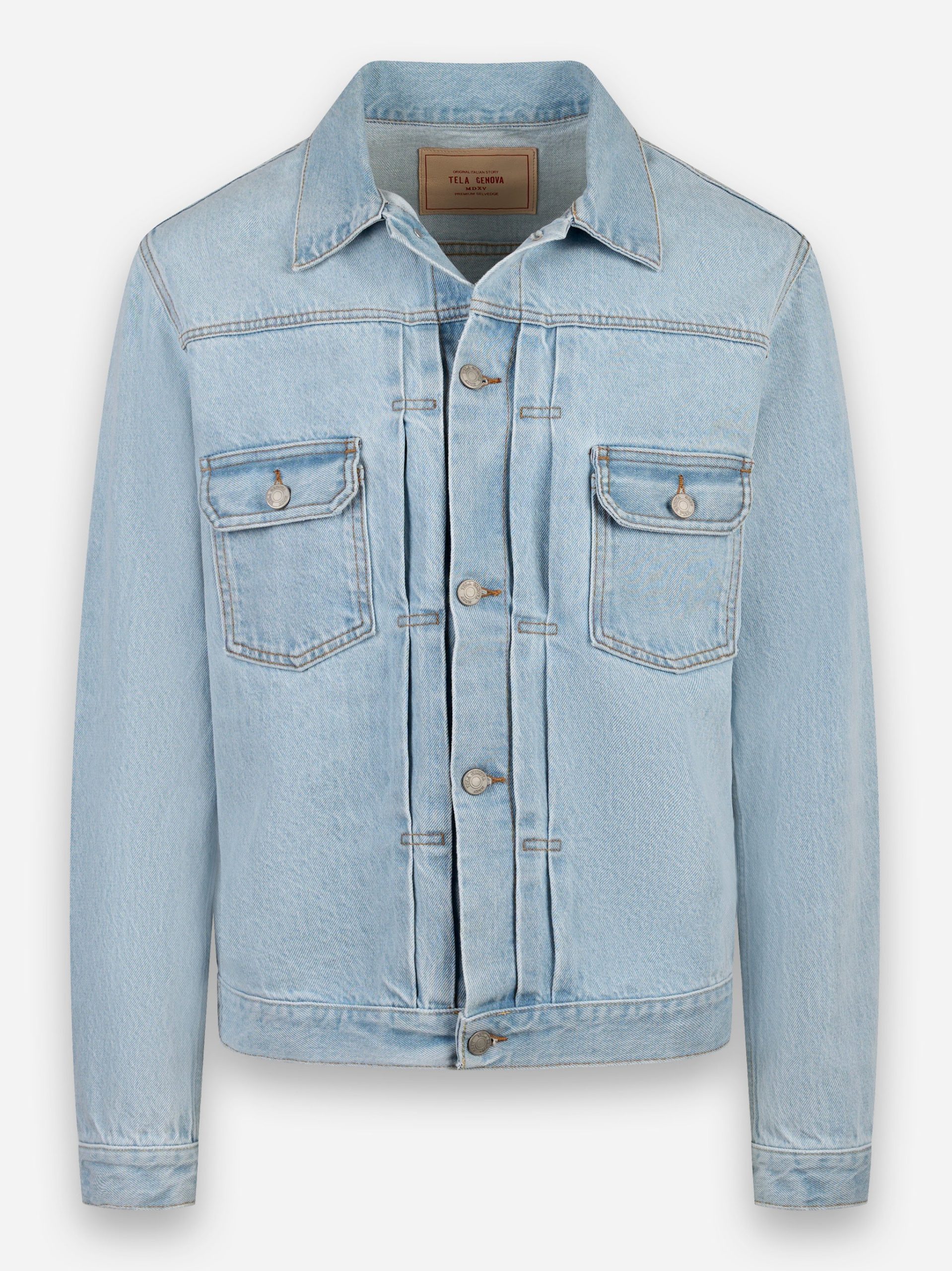 Giubbino Garibald in denim cimosato Blu