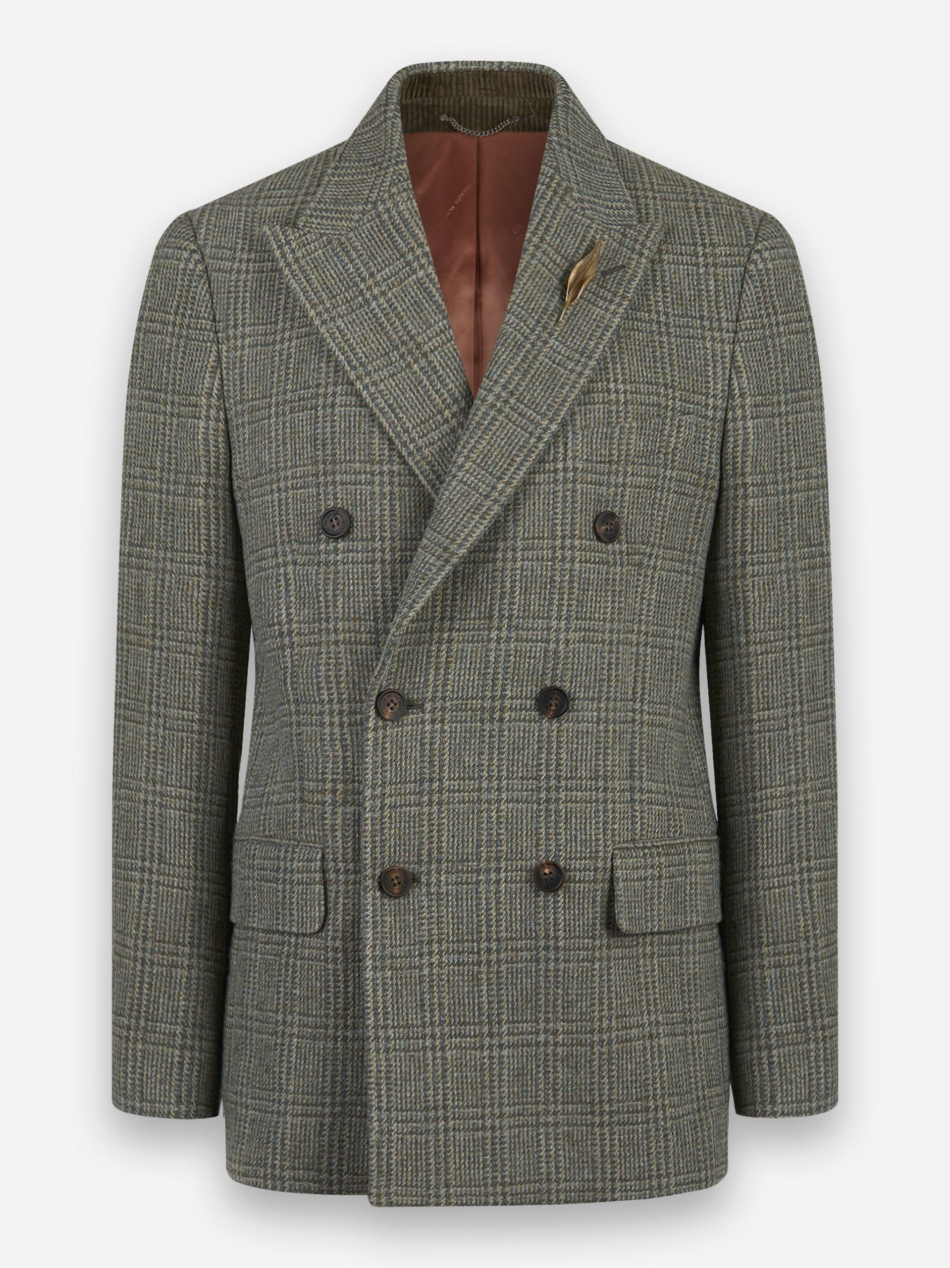 Blazer doppiopetto in shetland Grigio