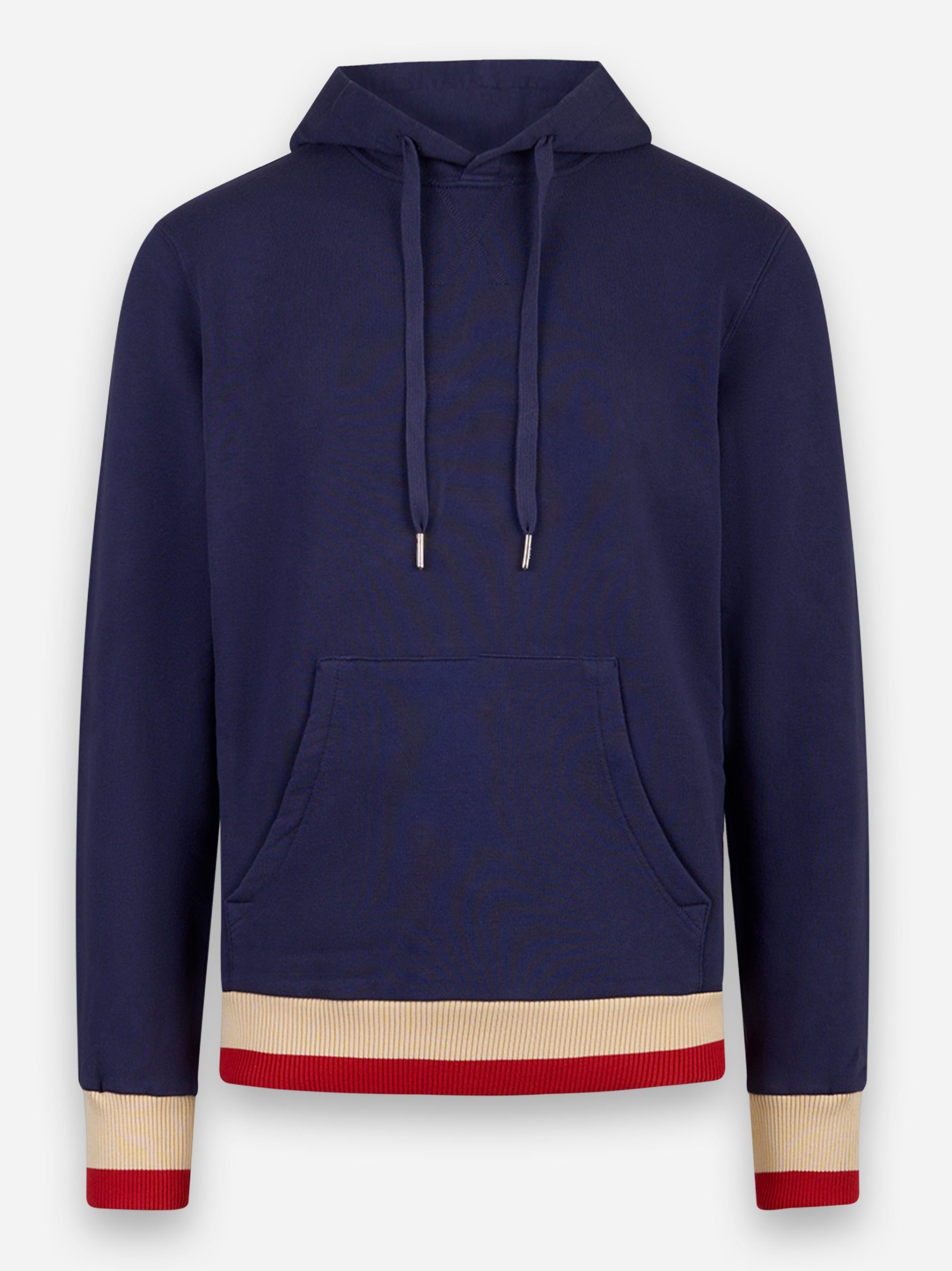 Felpa con cappuccio e logo sul retro Blu