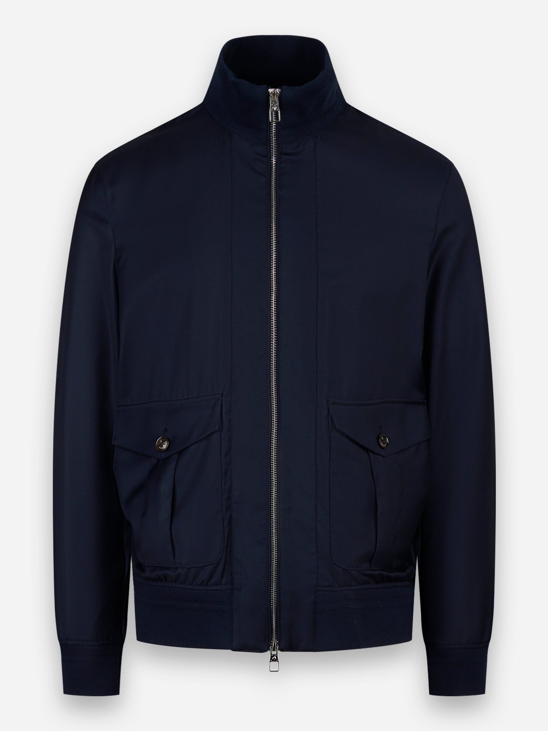 Bomber in tela di lana Blu