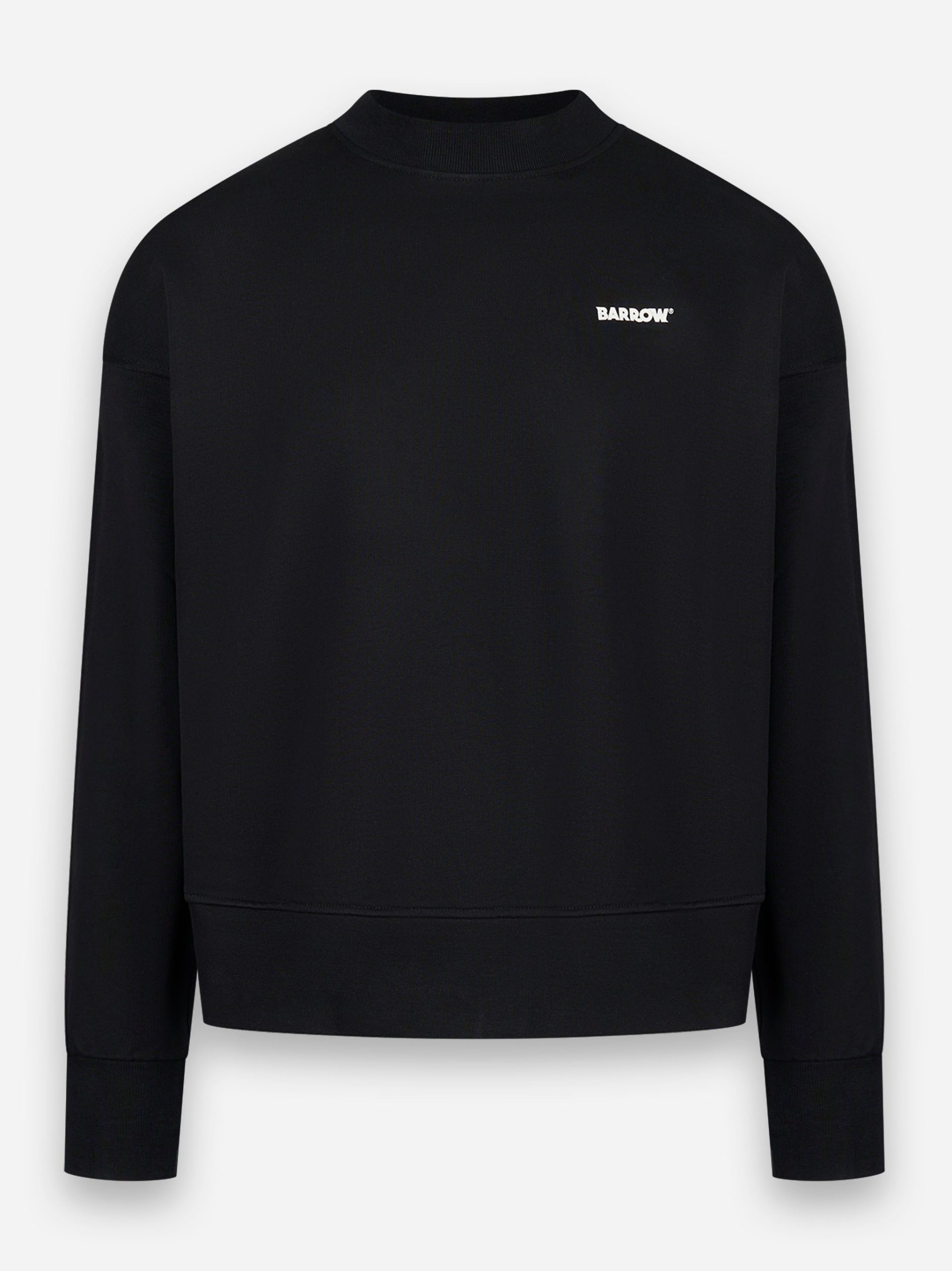 Felpa girocollo con stampa logo Nero