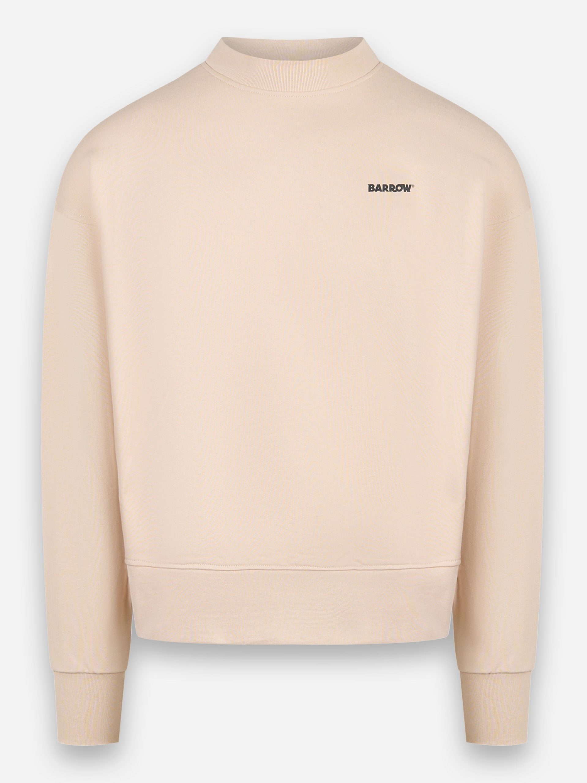 Felpa girocollo con stampa logo Beige