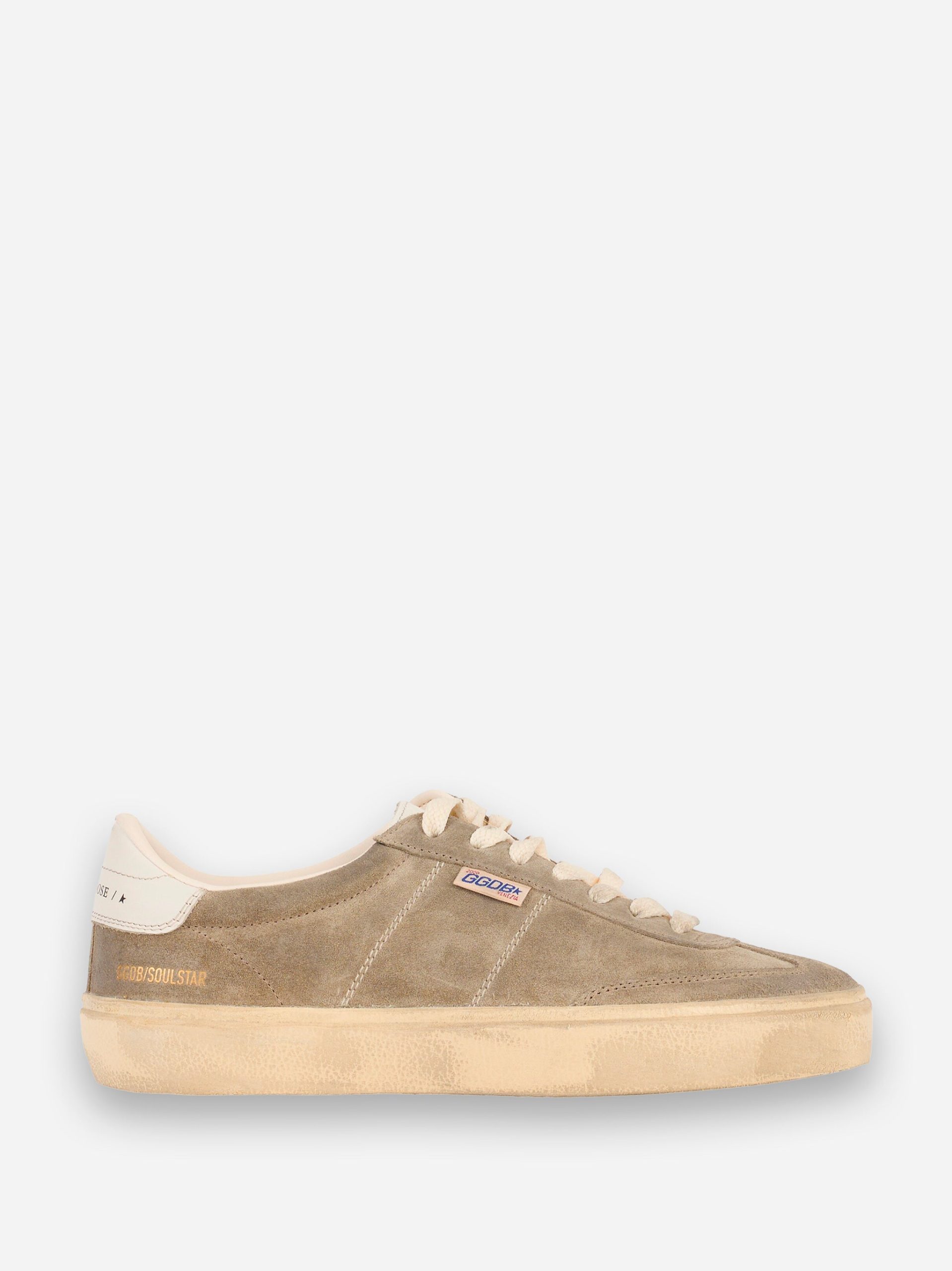 Sneakers Soul-Star in suede con talloncino a contrasto in pelle Beige