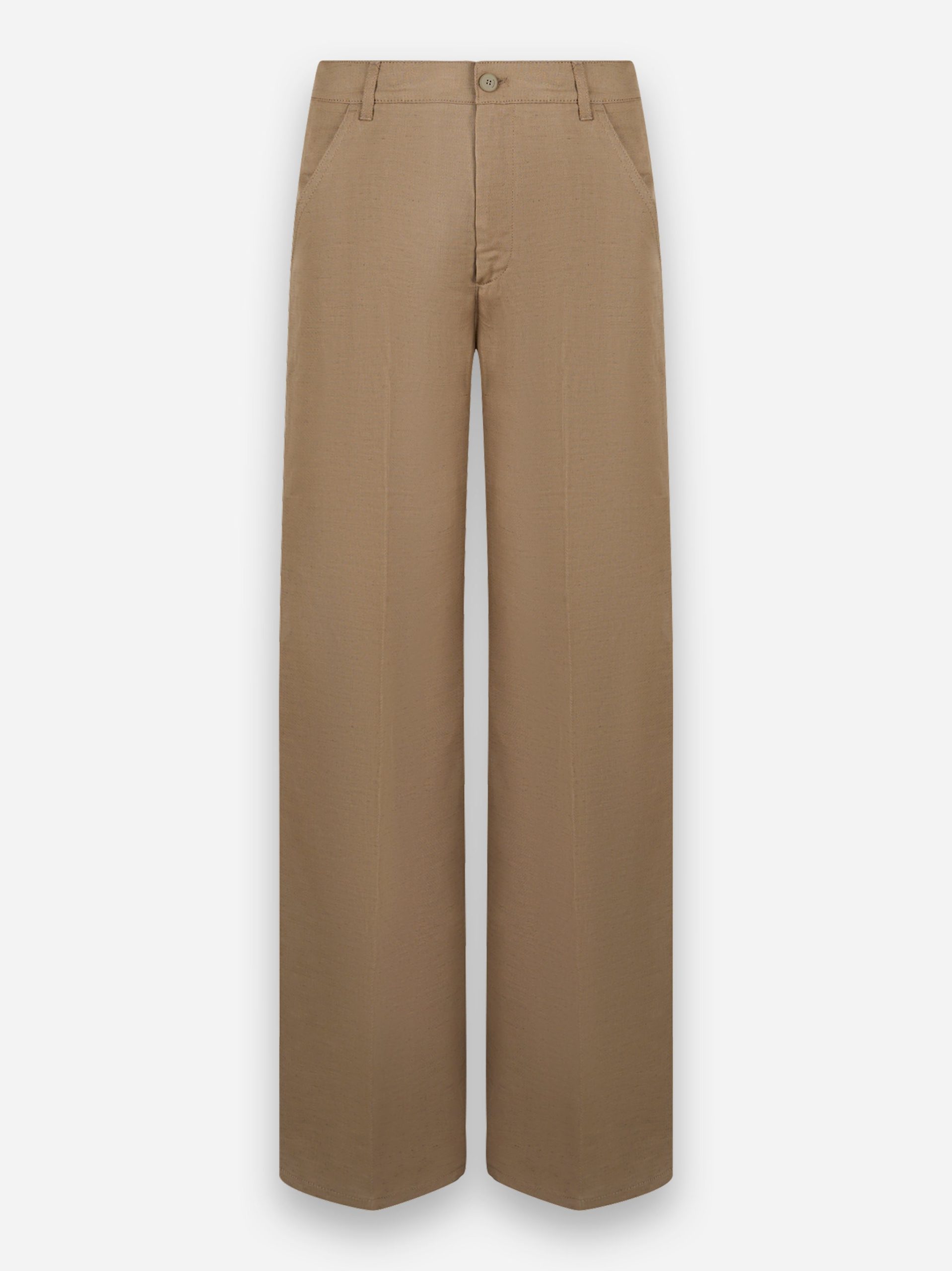 Pantalone Idra in viscosa e lino Beige