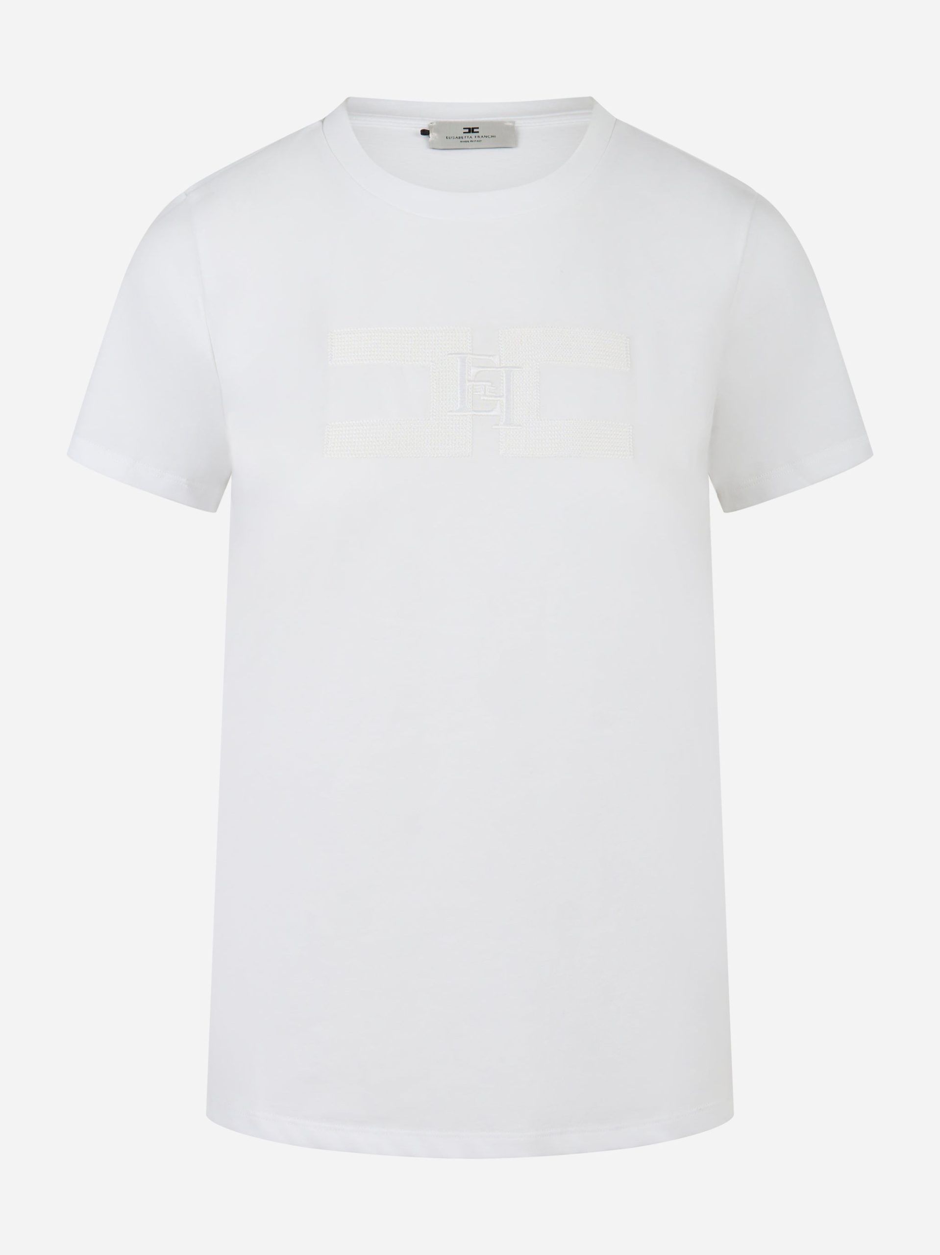 T-shirt in jersey di cotone Bianco
