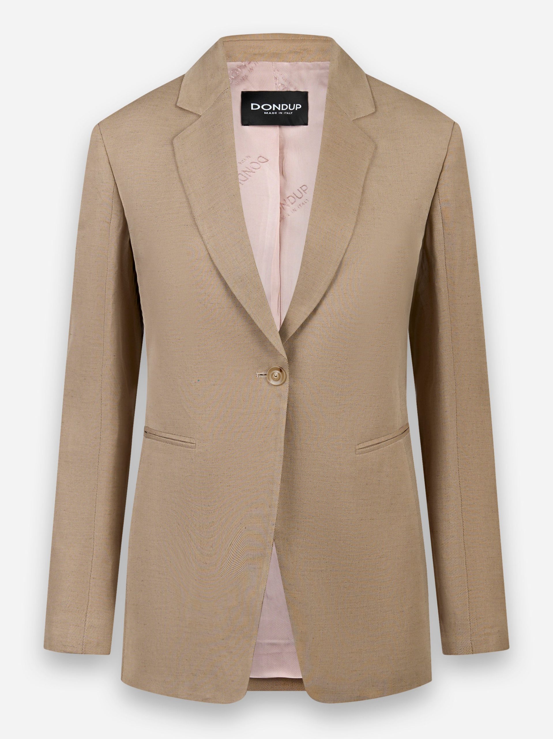 Blazer monopetto con chiusura a un bottone Beige