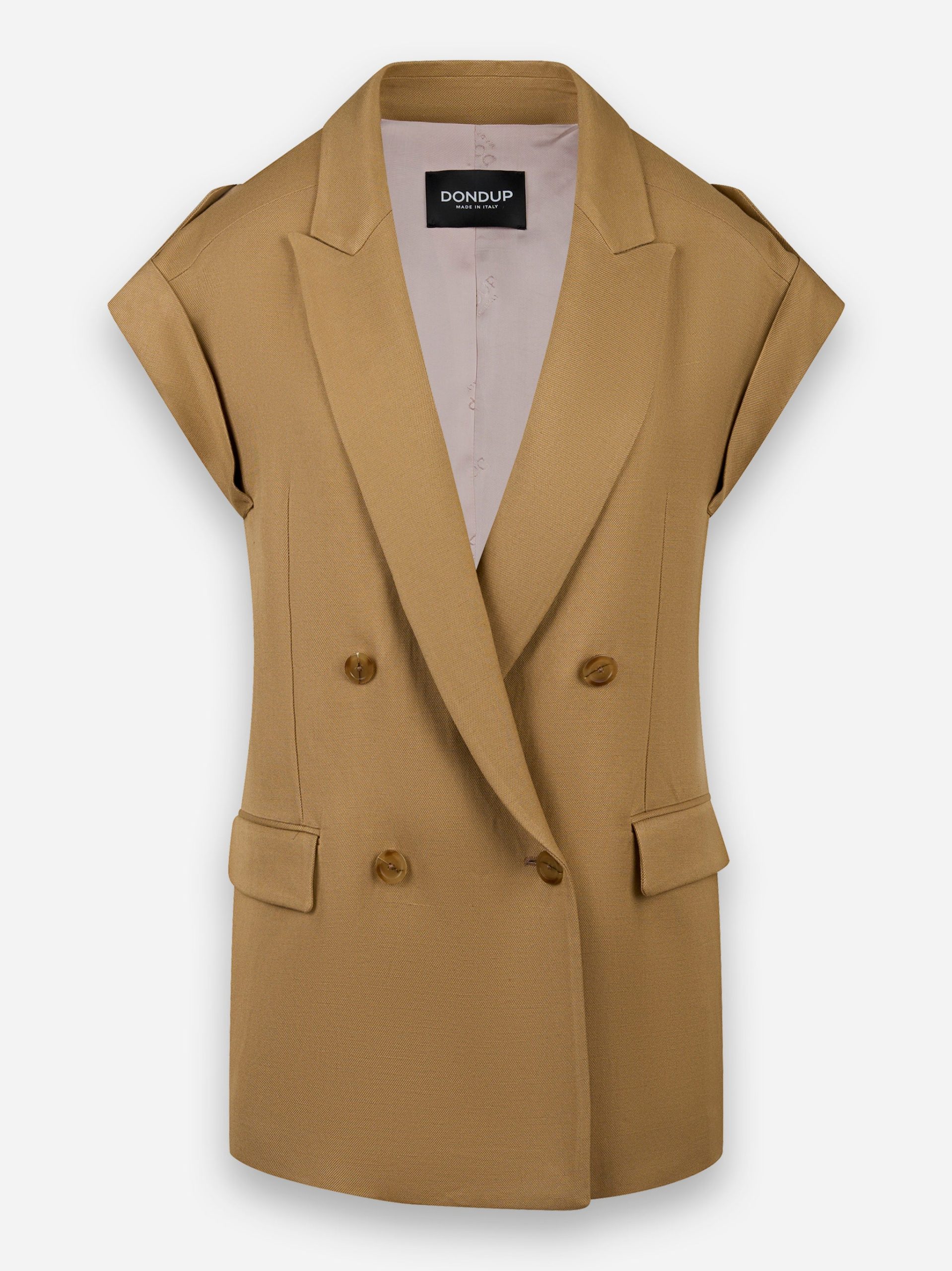 Gilet doppiopetto con chiusura a sei bottoni Beige