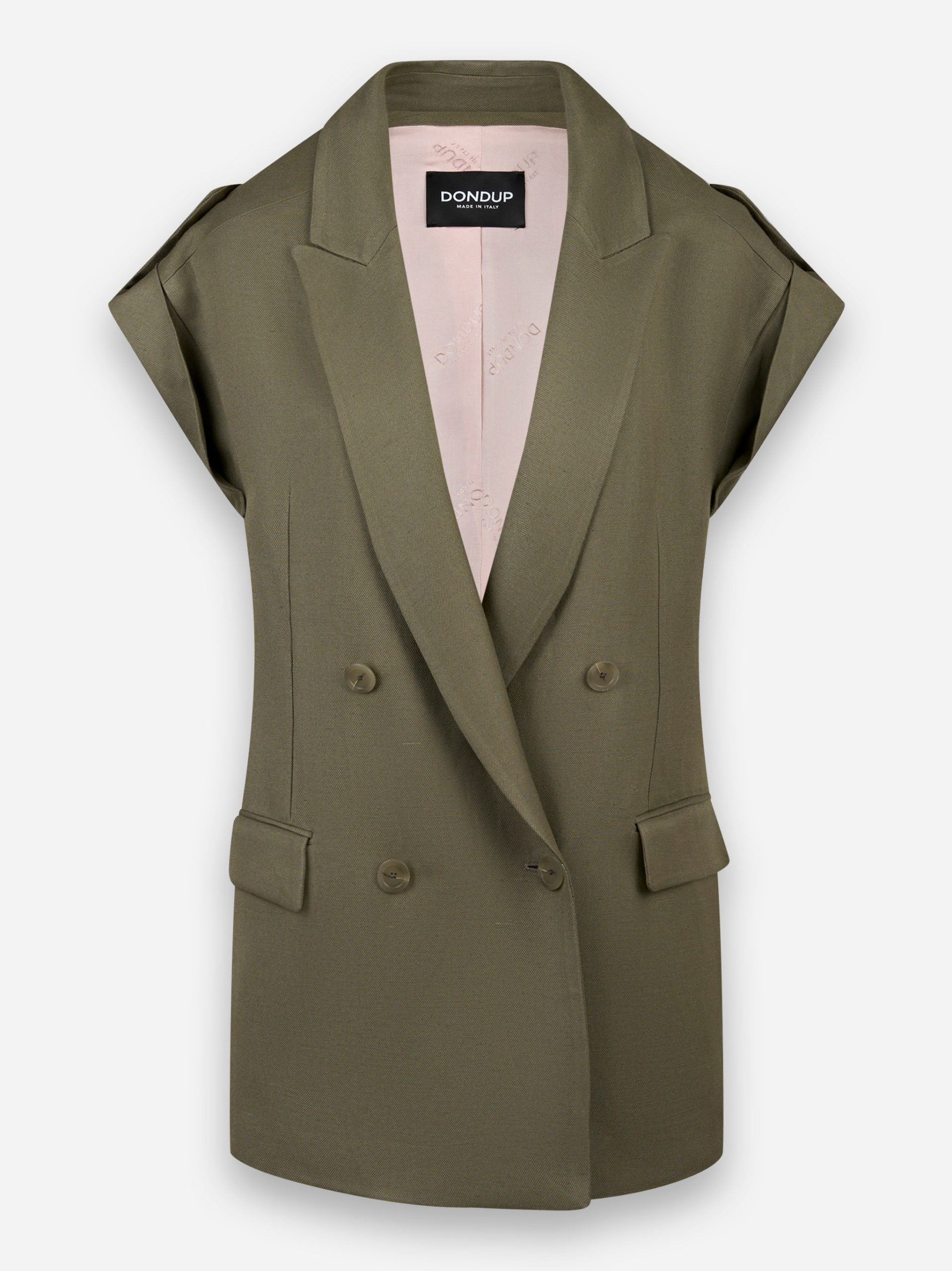 Gilet doppiopetto con chiusura a sei bottoni Verde