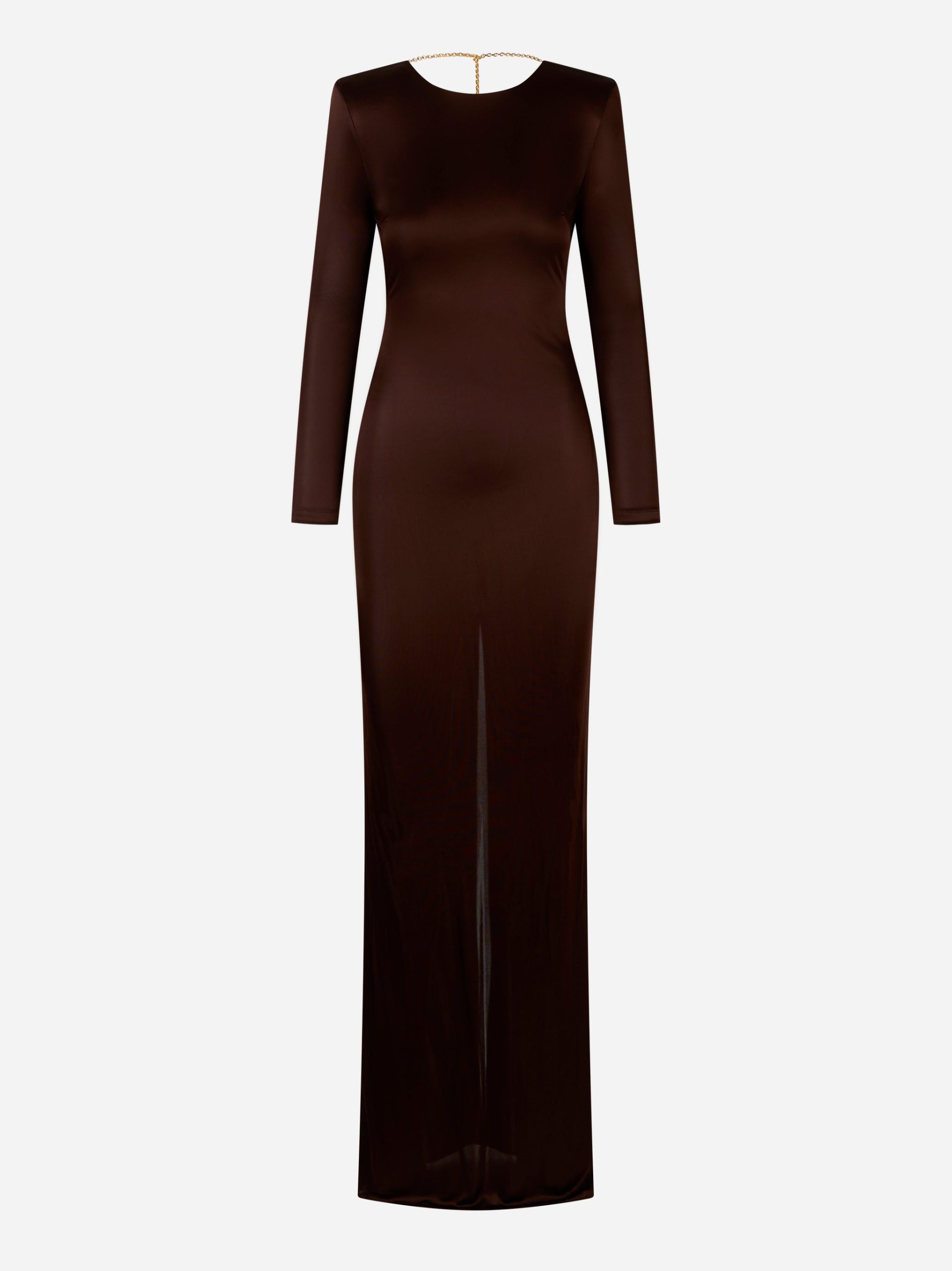 Abito Red Carpet in jersey di viscosa lucida Marrone