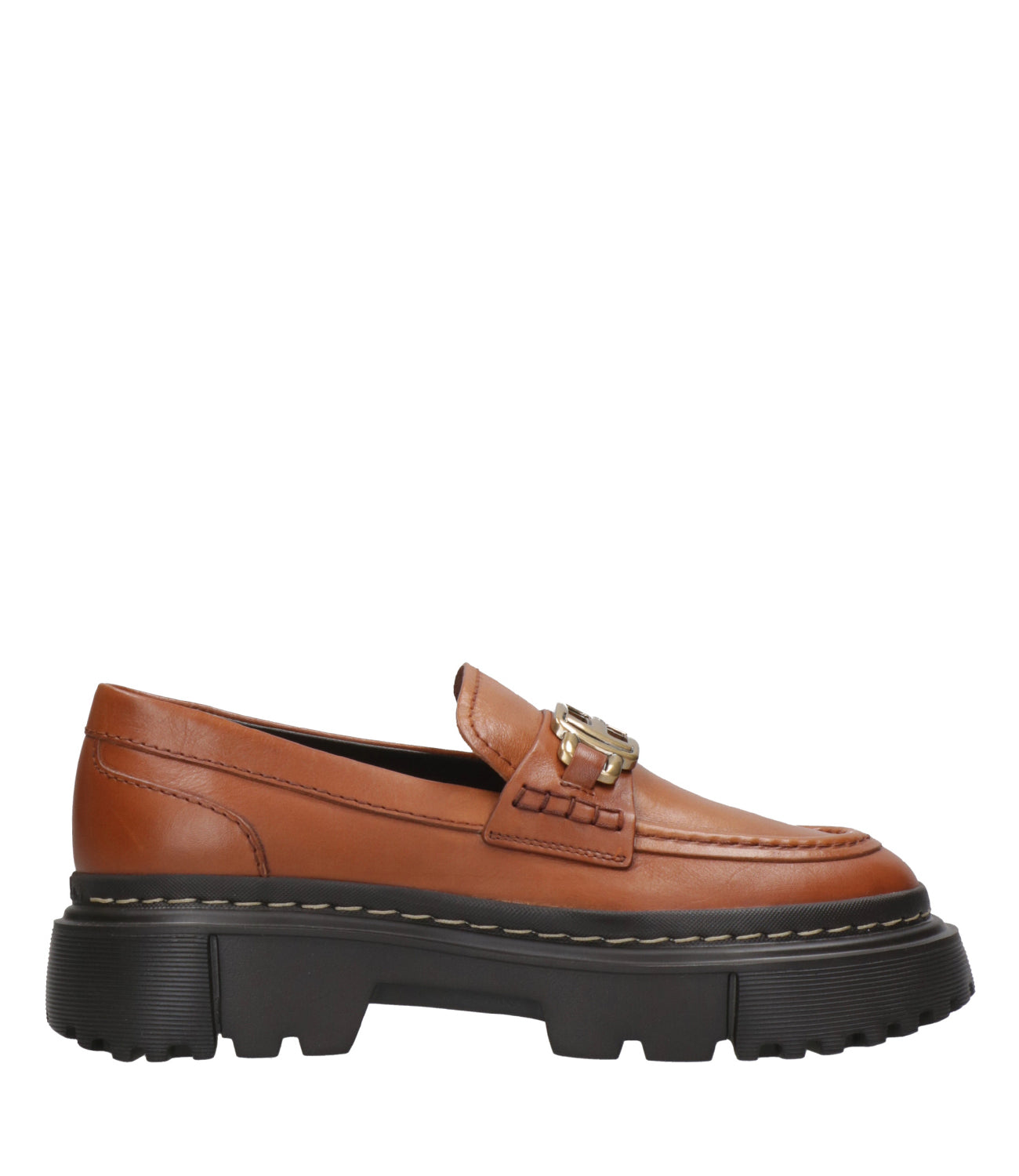 Hogan | Mocassino H648 Catena Piccola Cuoio