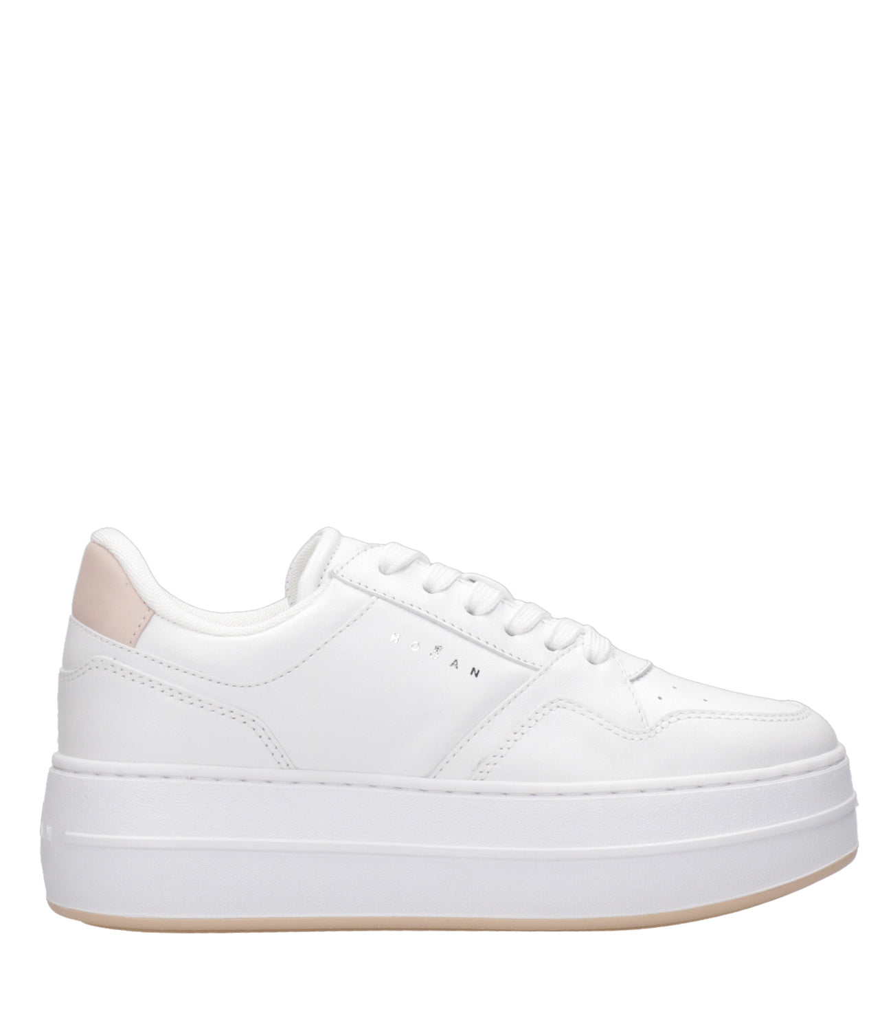 Hogan | Sneakers H670 Allacciata Bianca e Naturale