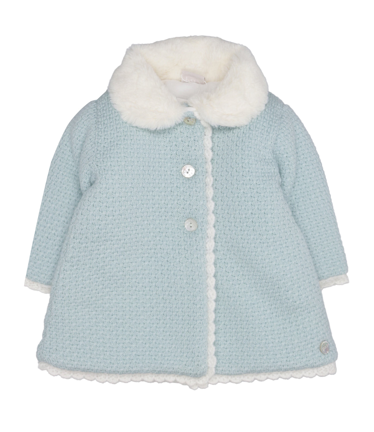 Paz Rodriguez | Cappotto Verde Acqua e Panna