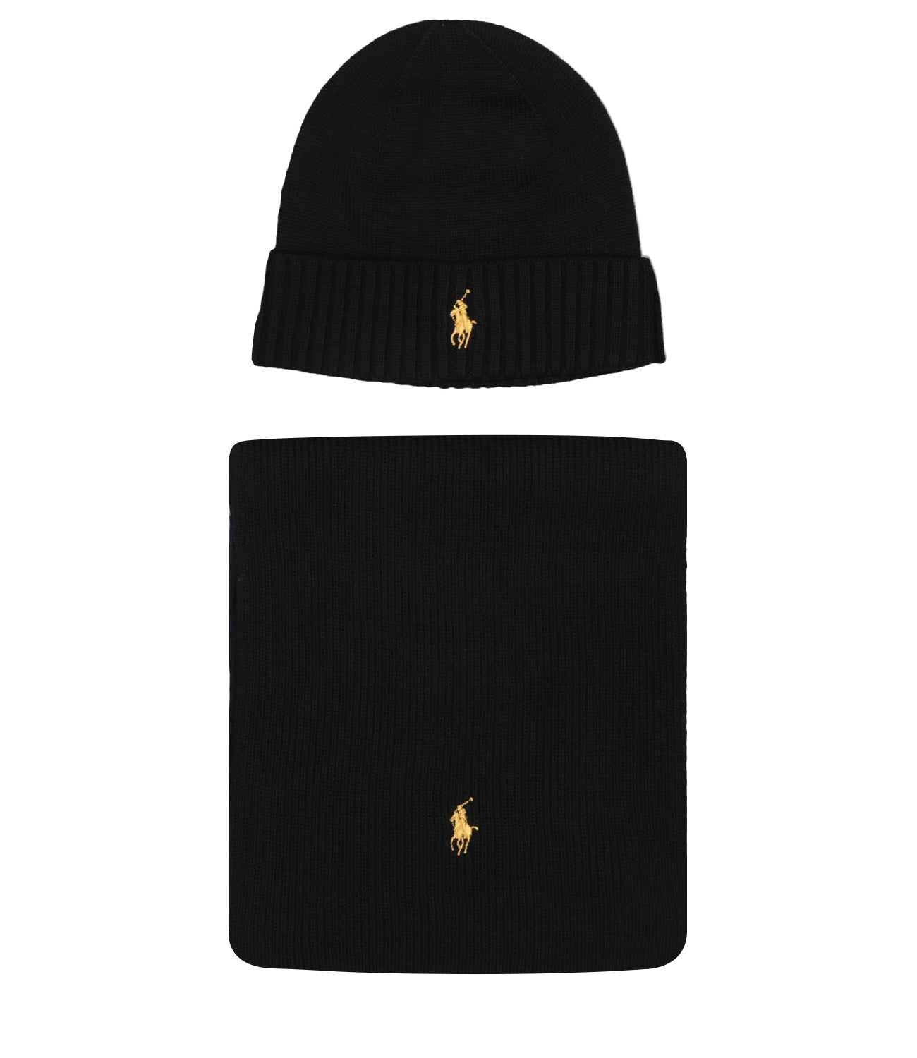 Polo Ralph Lauren | Set Cappello con Sciarpa Nero
