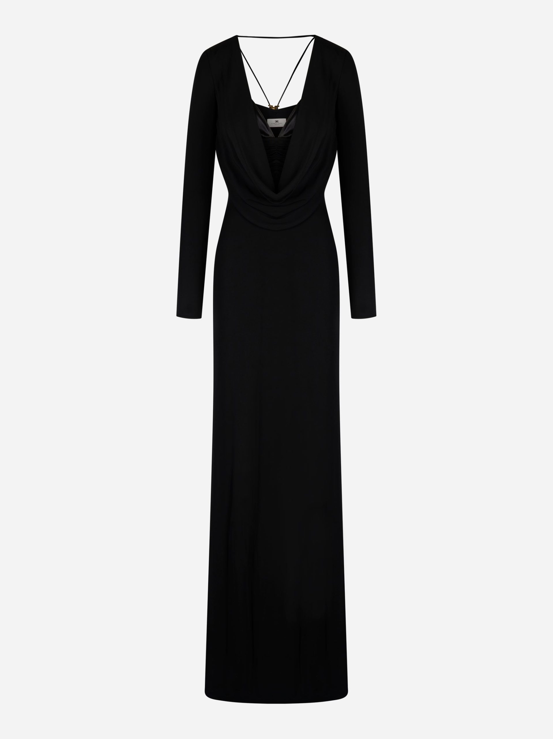 Abito Red Carpet in jersey crepe fluido Nero