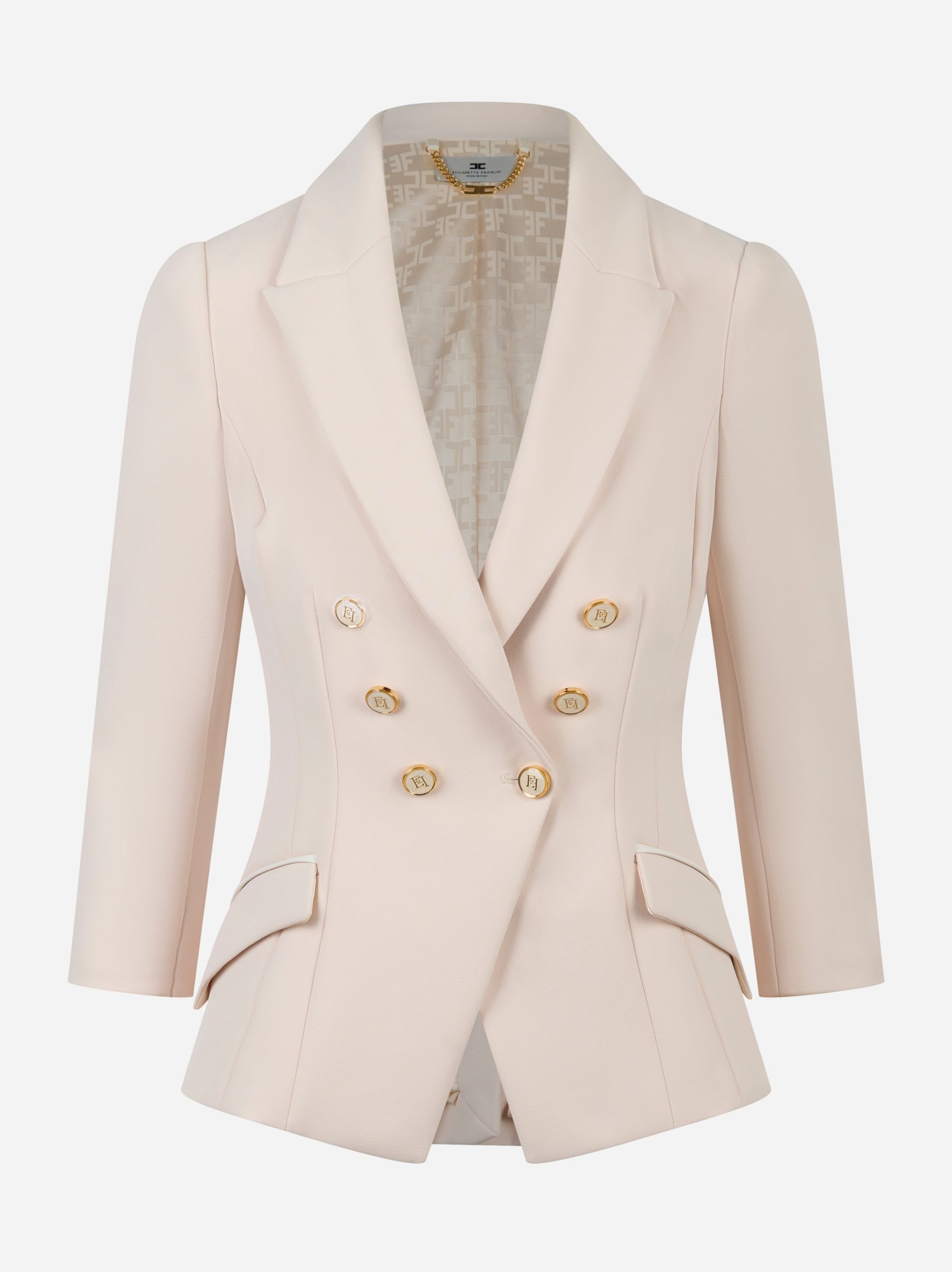 Giacca in doppio crepe Bianco