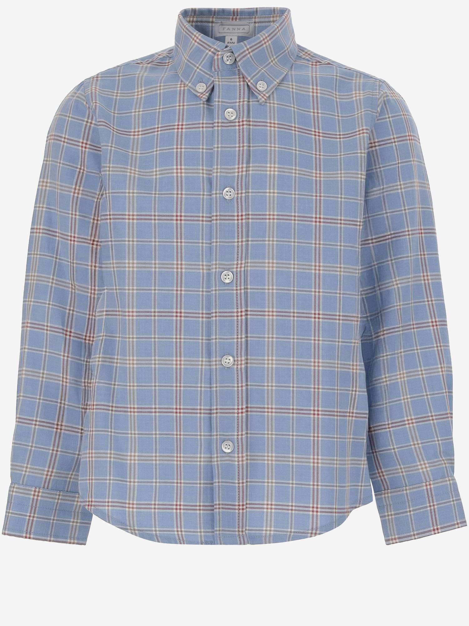 CAMICIA IN COTONE CON MOTIVO A QUADRI