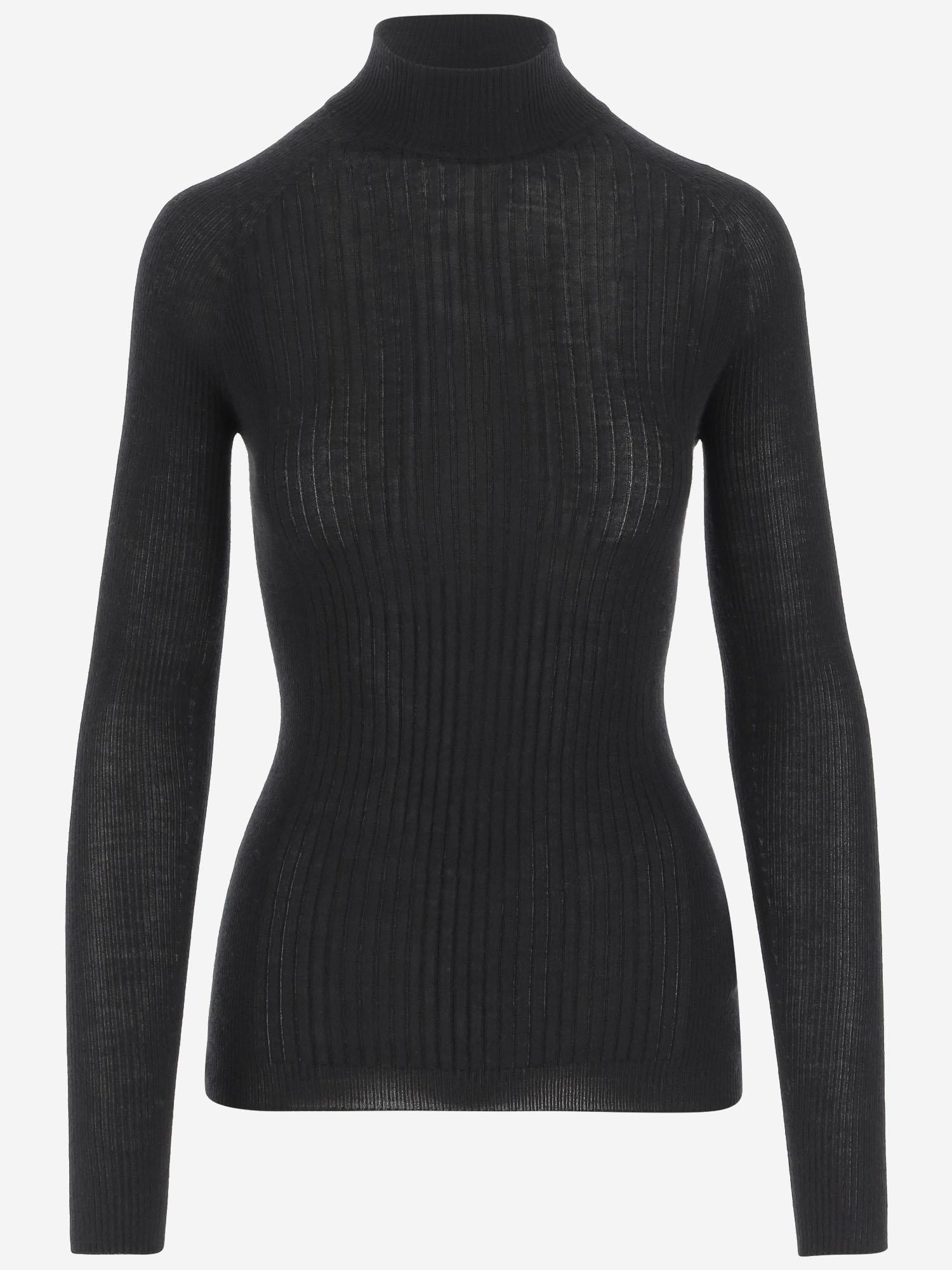 MAGLIA IN CASHMERE E SETA A COSTE