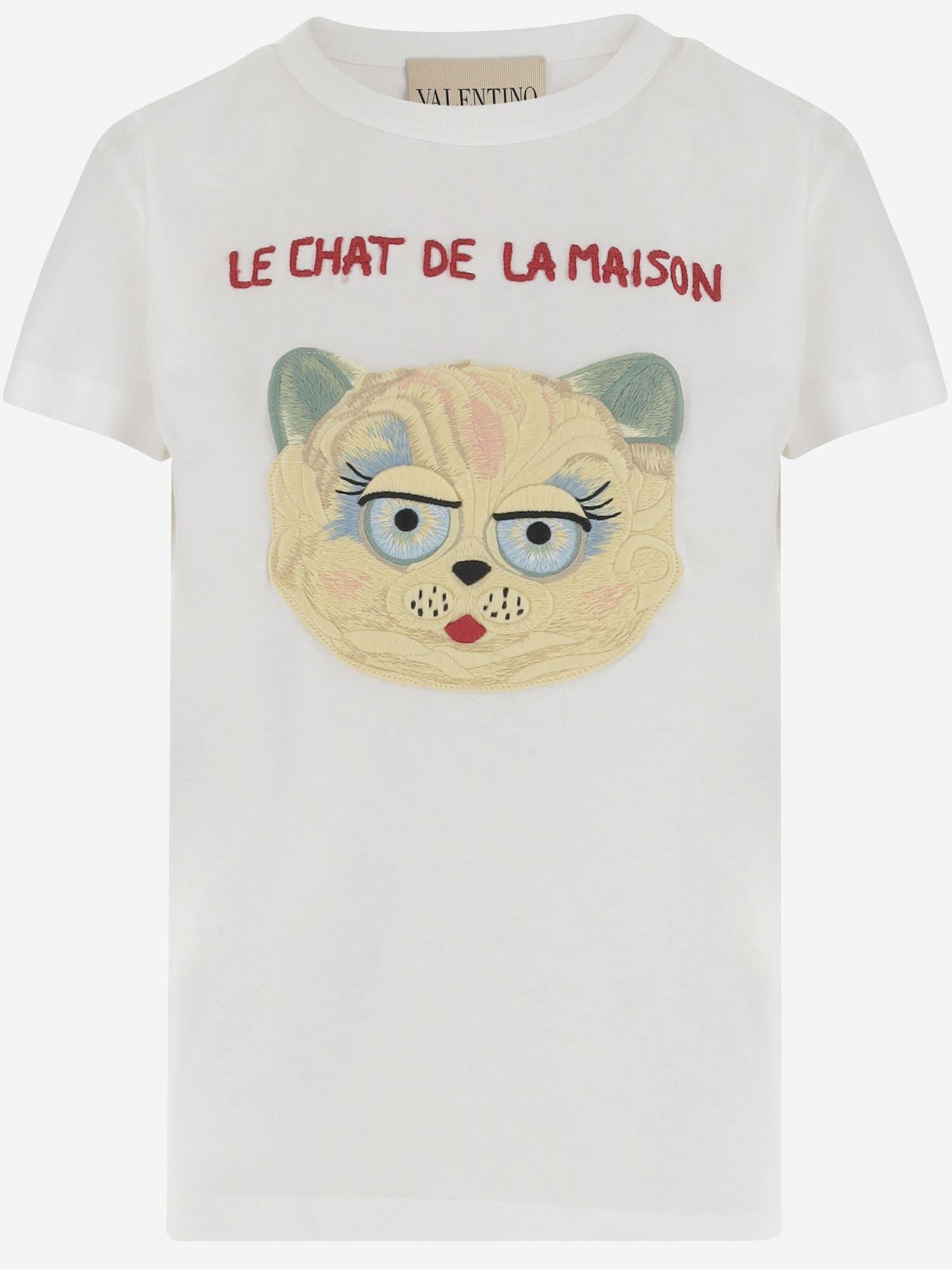 T-SHIRT LE CHAT DE LA MAISON IN COTONE