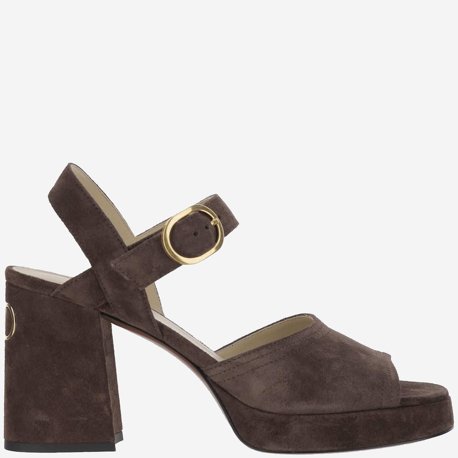 Sandali Fawcette in pelle scamosciata 100mm