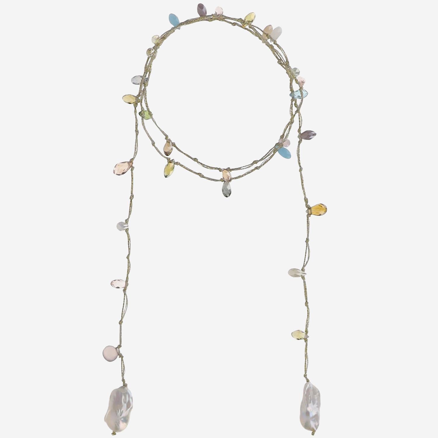 COLLANA CON CRISTALLI e perla