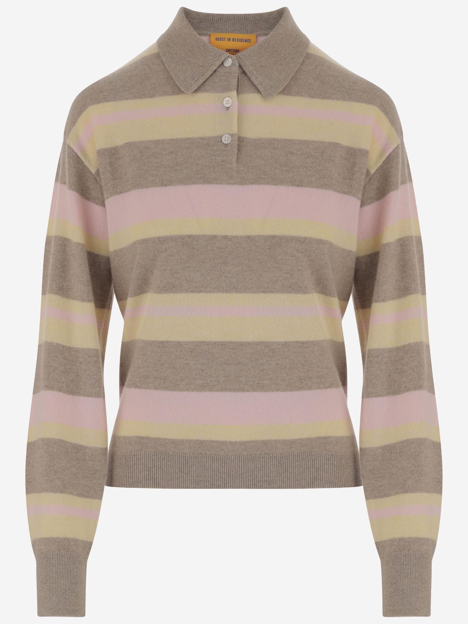POLO IN CASHMERE A RIGHE
