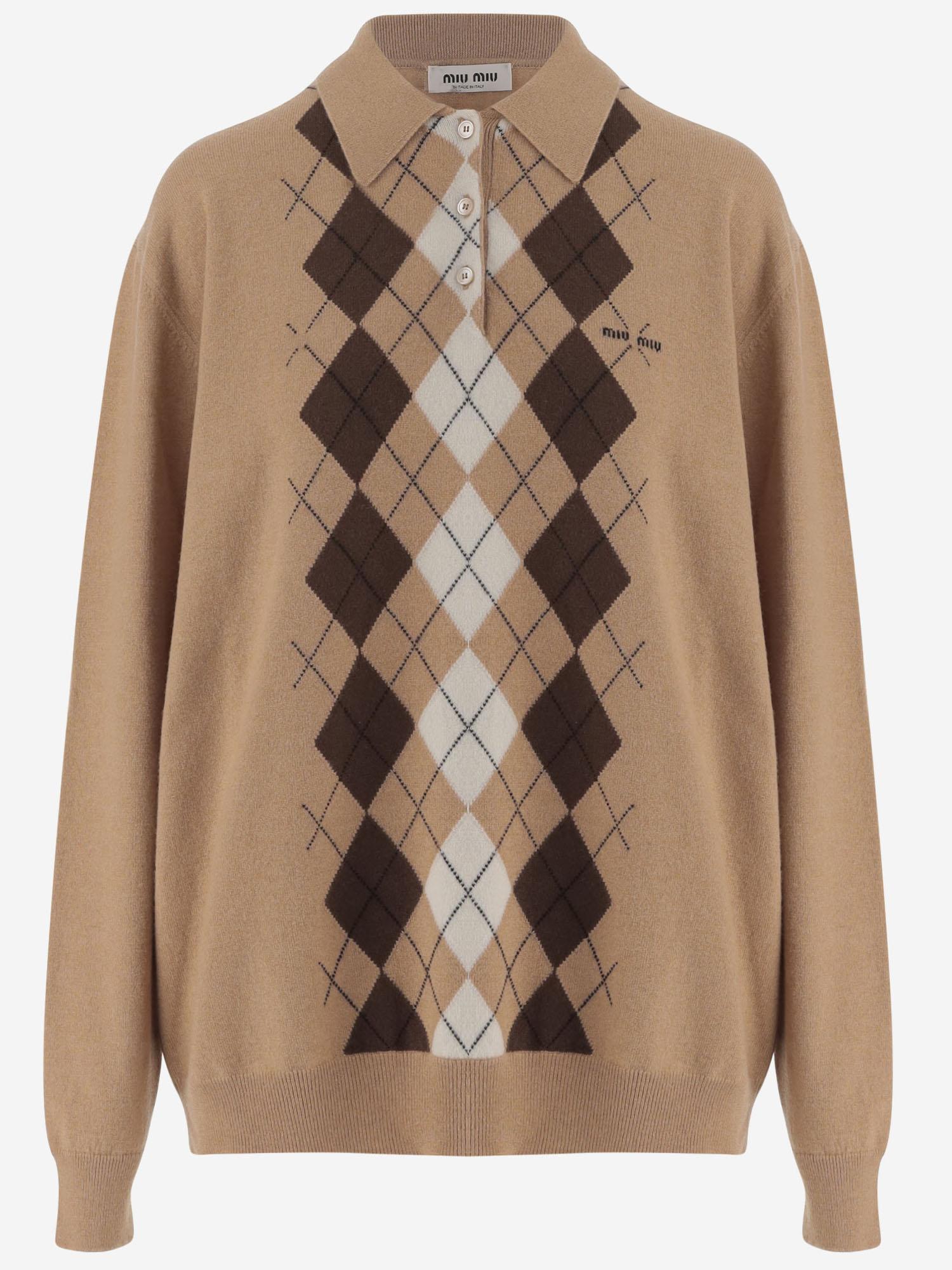 MAGLIONE IN CASHMERE CON MOTIVO GEOMETRICO