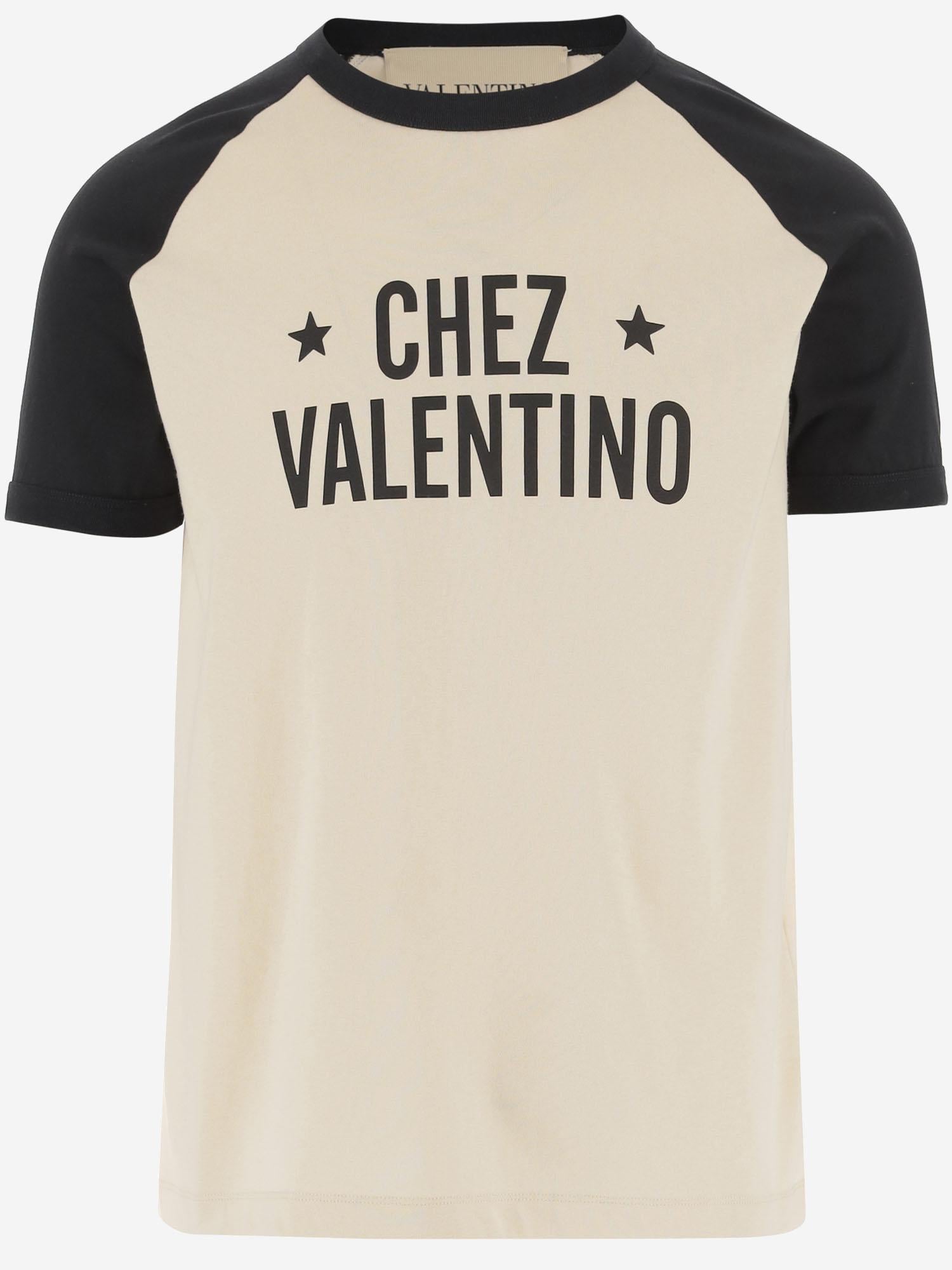 T-SHIRT IN COTONE STAMPATO CHEZ VALENTINO