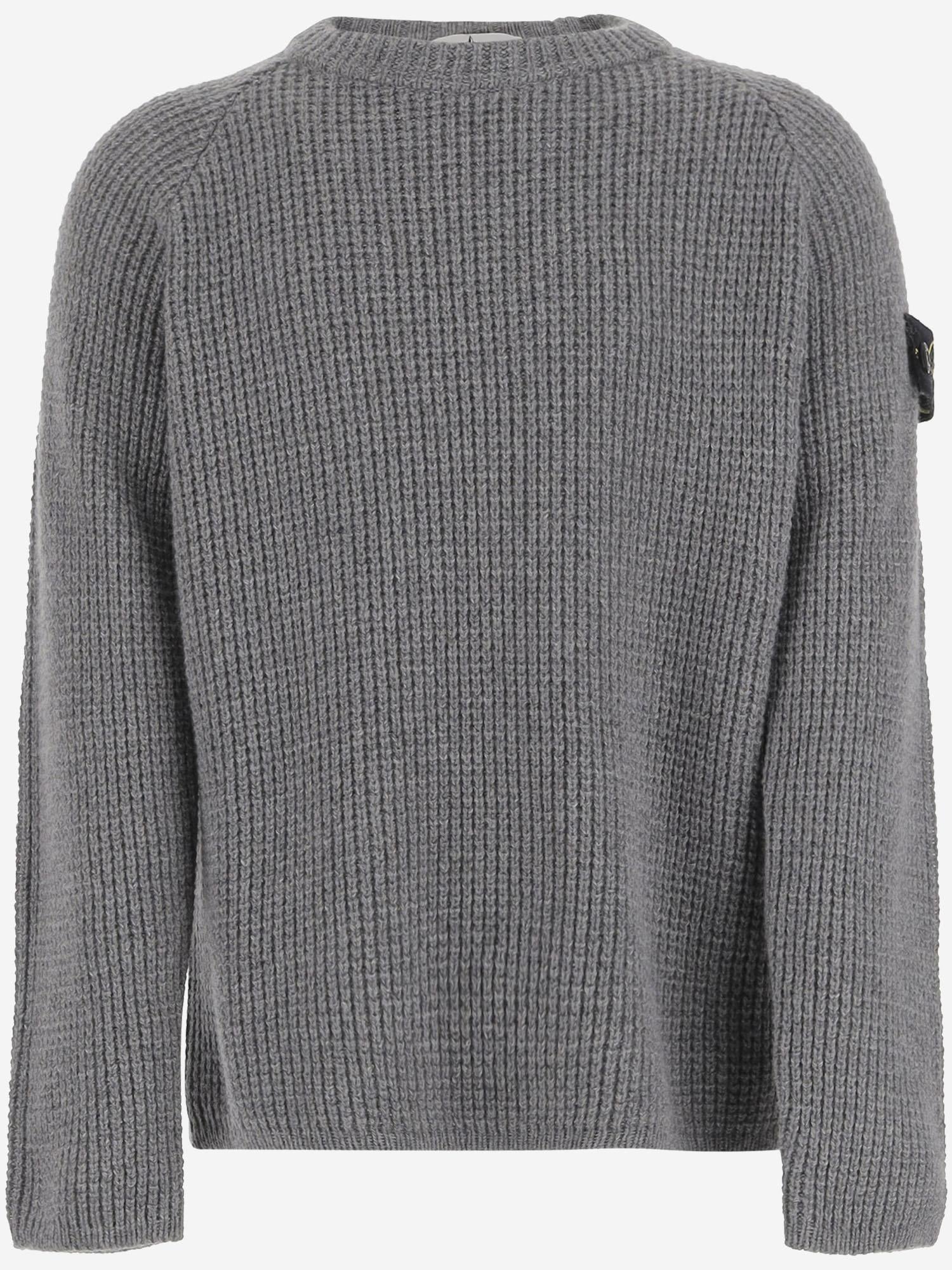 MAGLIONE IN MISTO LANA CON LOGO