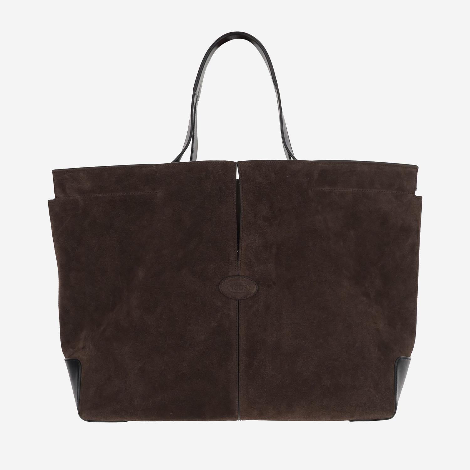 BORSA A SPALLA IN PELLE SCAMOSCIATA