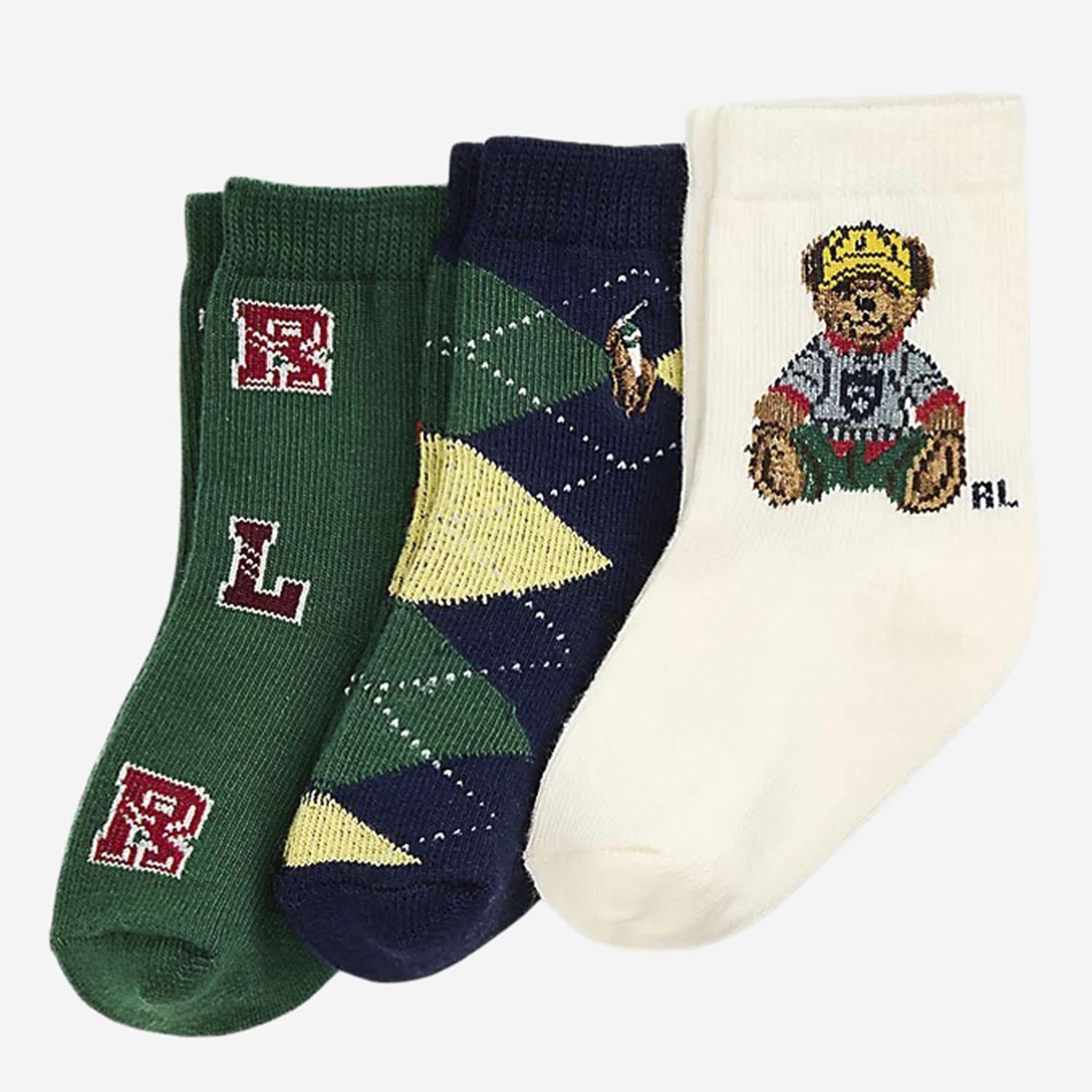 SET DI TRE PAIA DI CALZE POLO RALPH LAUREN