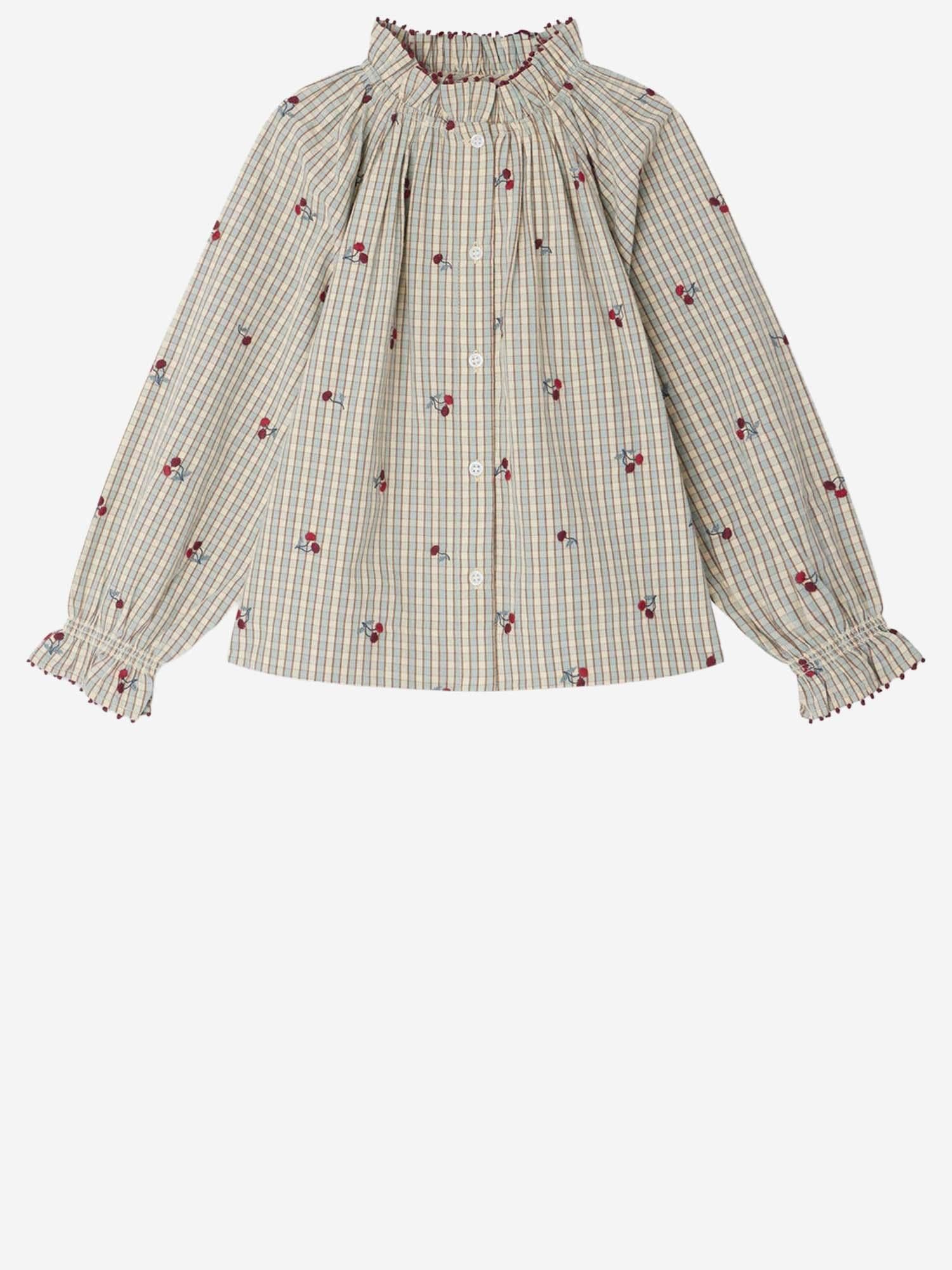 CAMICETTA JORDANA CON VOLANT IN COTONE