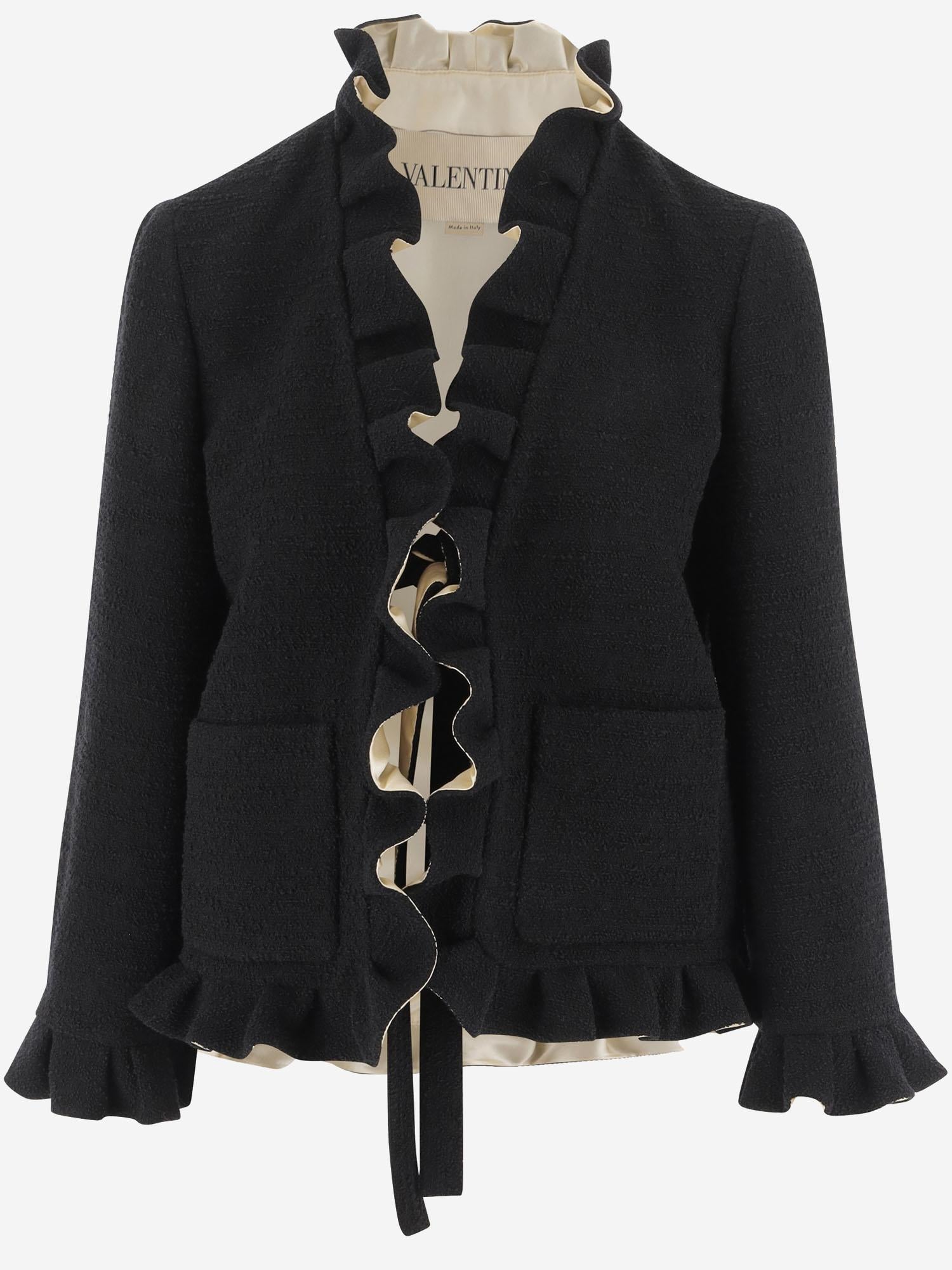 GIACCA IN MISTO LANA CON DETTAGLI RUCHES