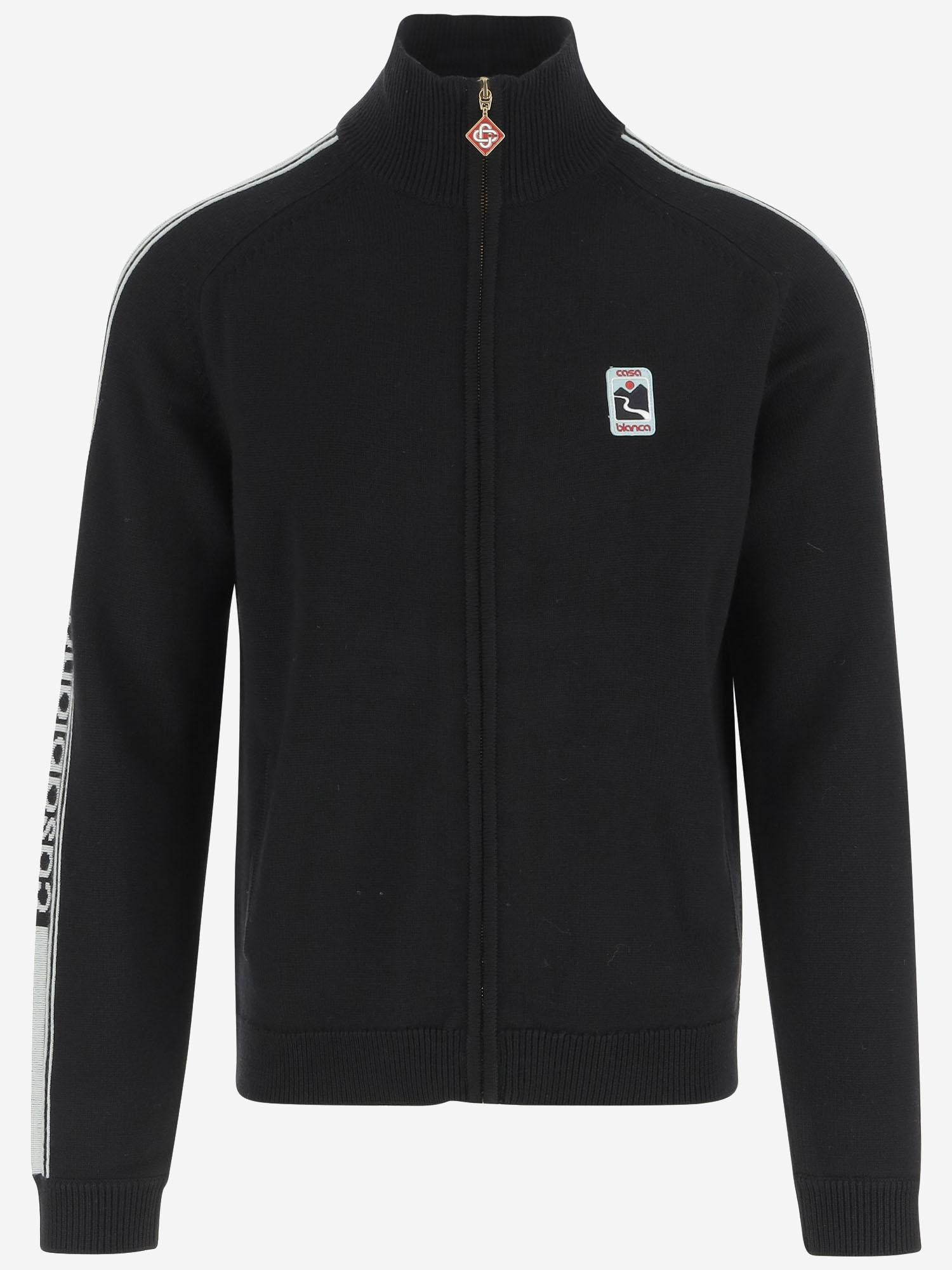 FELPA IN LANA MERINO CON LOGO