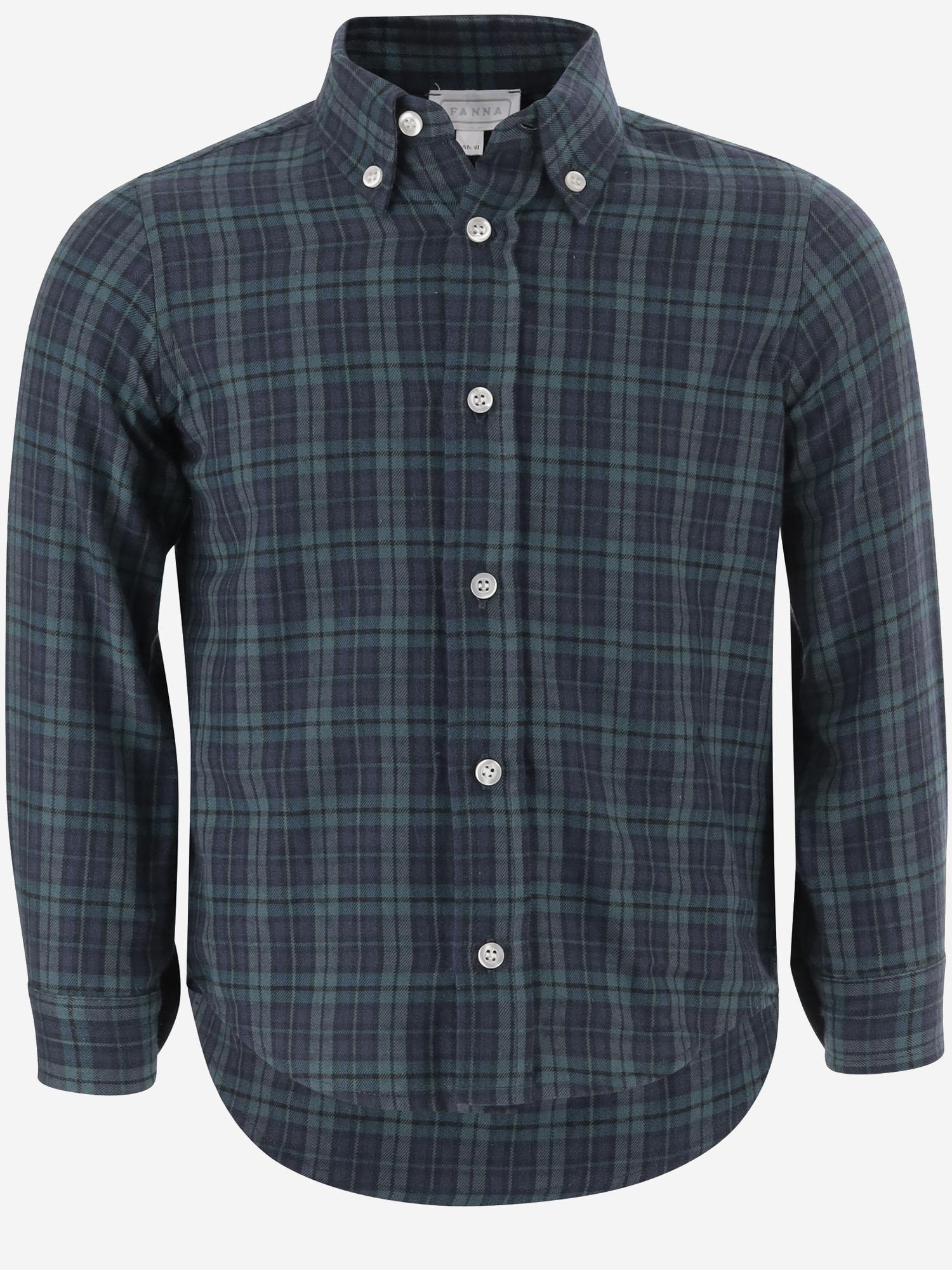 CAMICIA IN COTONE CON MOTIVO A QUADRI