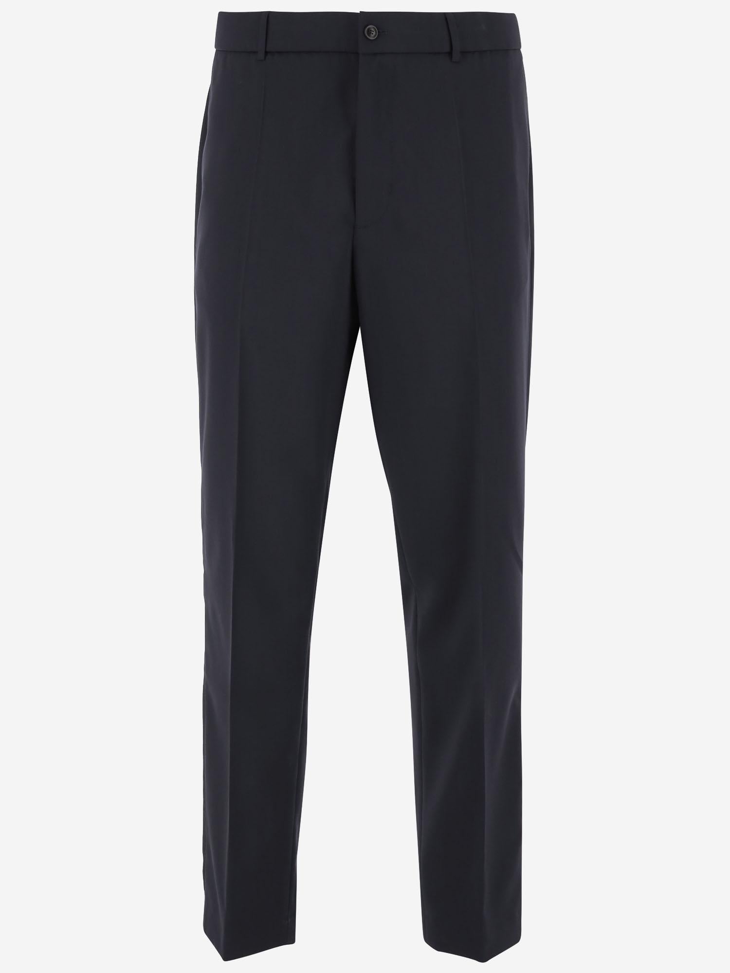 Pantaloni sartoriali in gabardine di misto lana