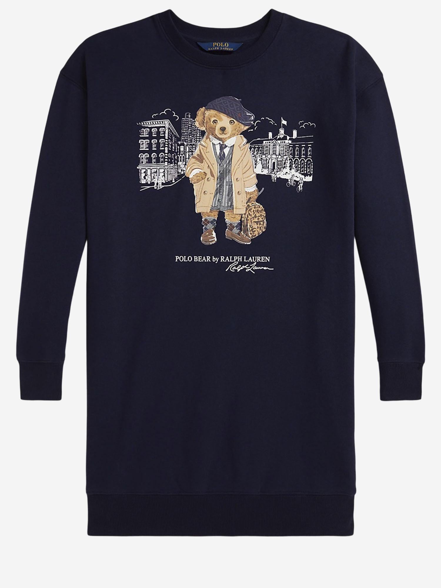 ABITO IN MISTO COTONE CON STAMPA POLO BEAR