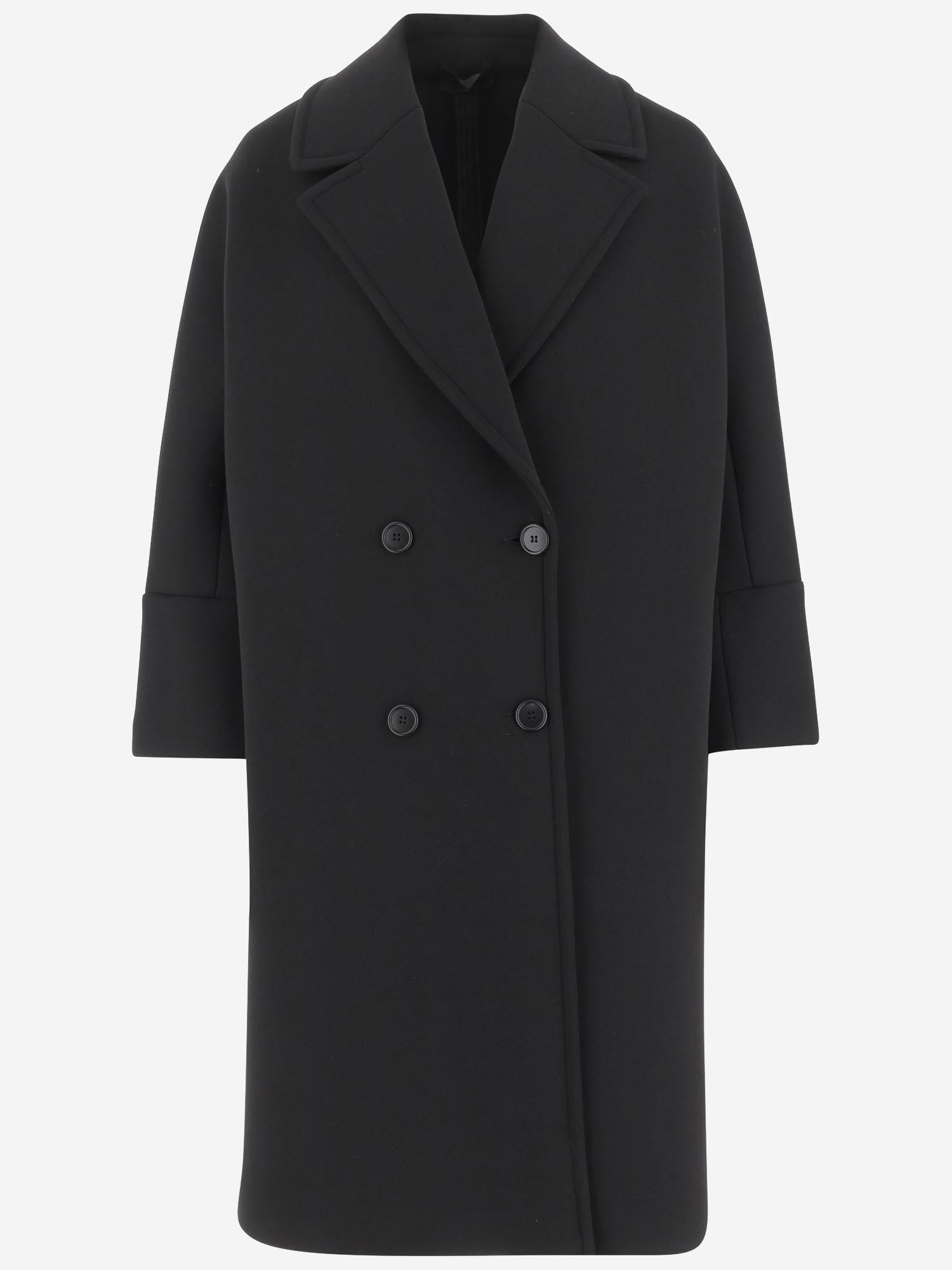 CAPPOTTO DOPPIOPETTO IN NYLON STRETCH