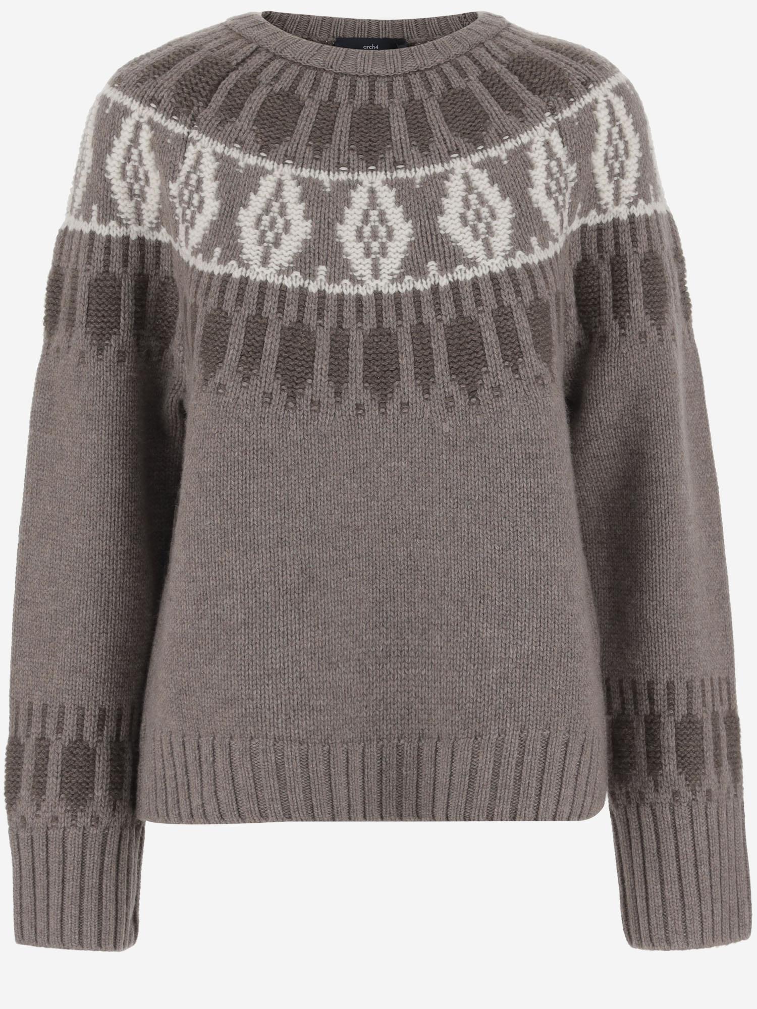 MAGLIONE IN CASHMERE CON MOTIVO GEOMETRICO