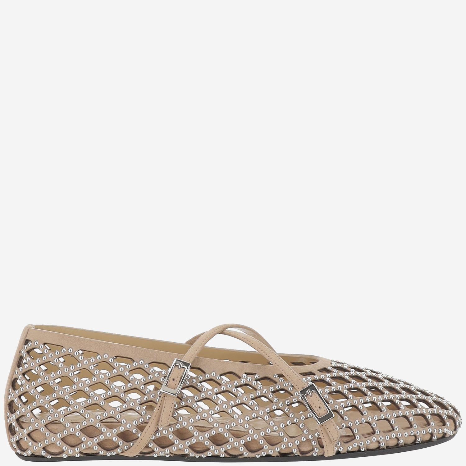 Ballerine in pelle con perline