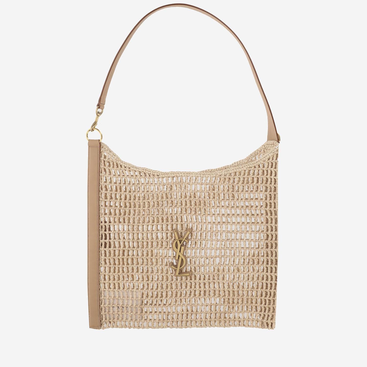 Borsa a spalla Oxalis in rafia macramè